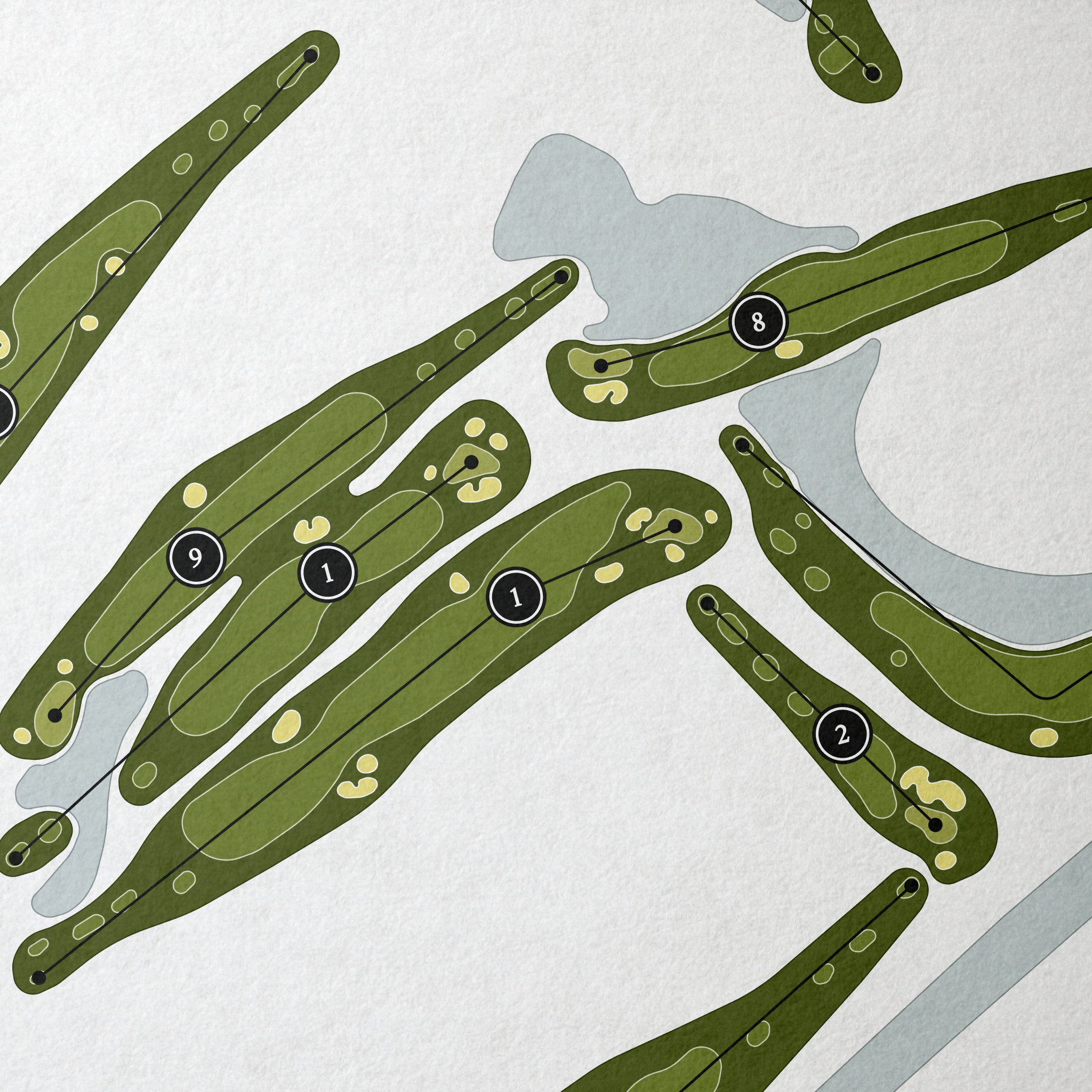 Delaire Country Club | Golf Course Map | Close Up