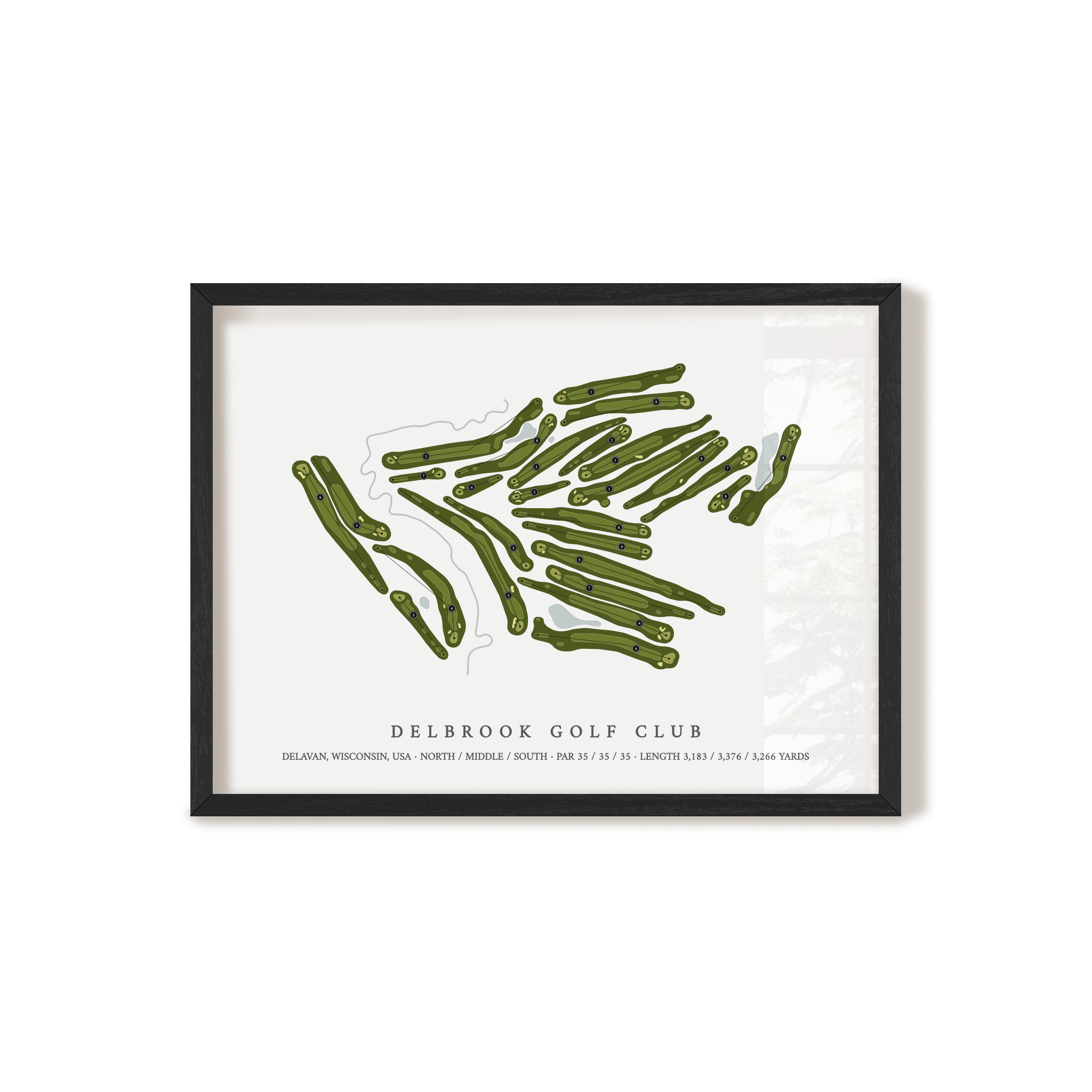Delbrook Golf Club | Golf Course Print | Black+Frame