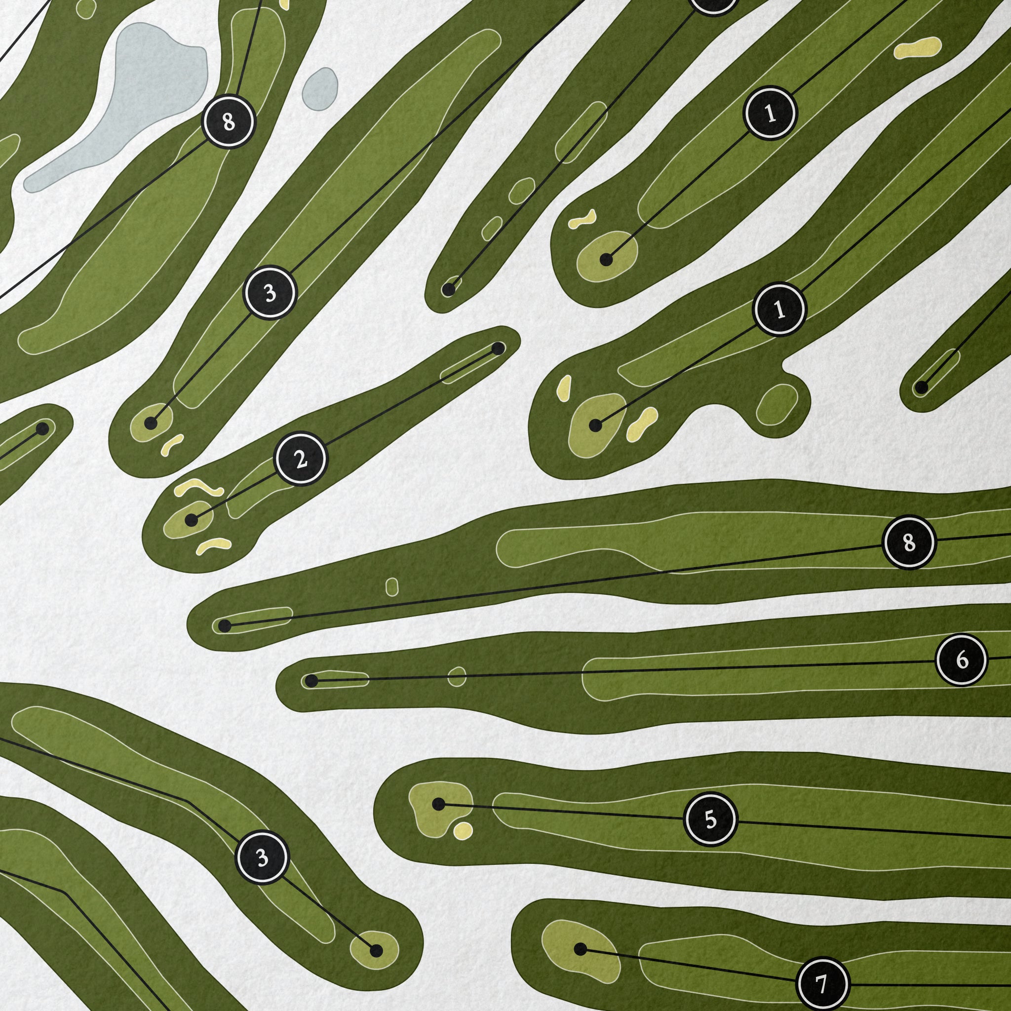 Delbrook Golf Club | Golf Course Print | Close+Up