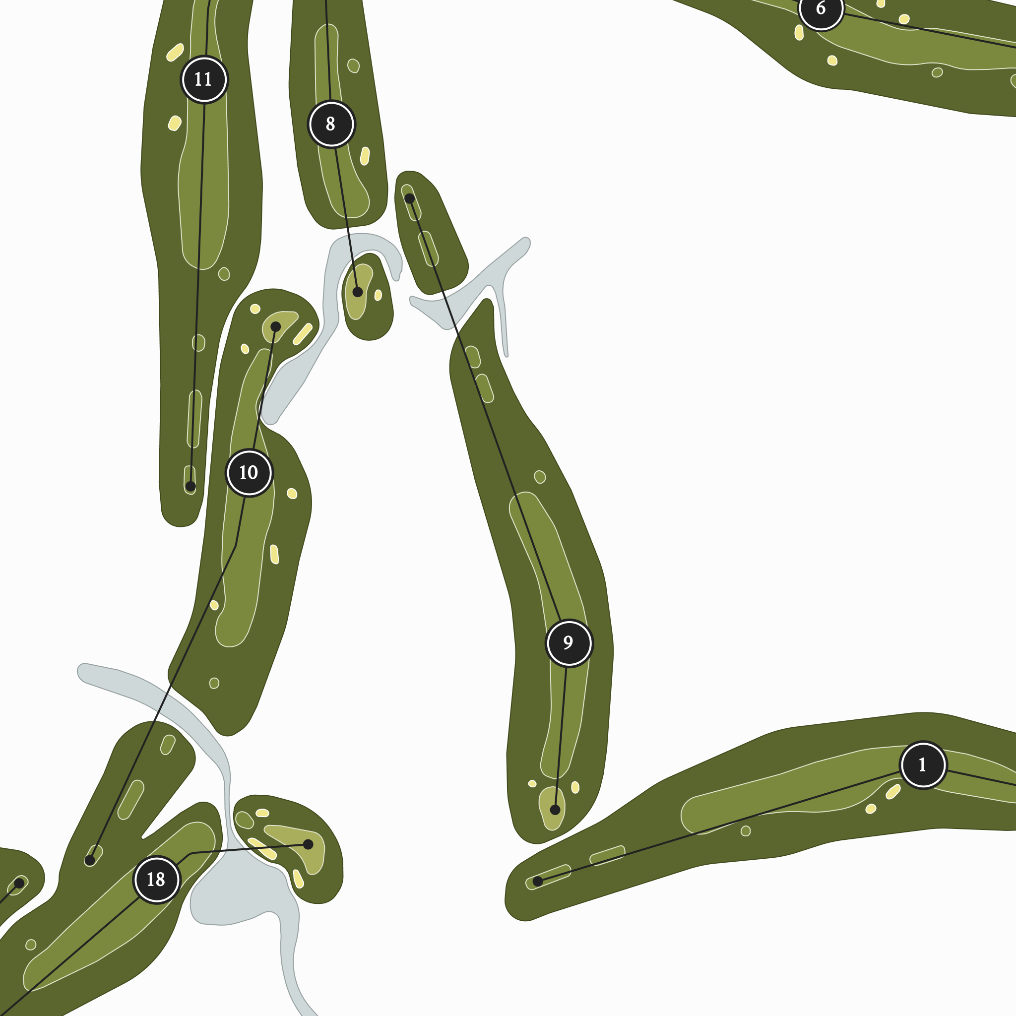 Delray Dunes Golf & Country Club | Golf Course Map | Close Up