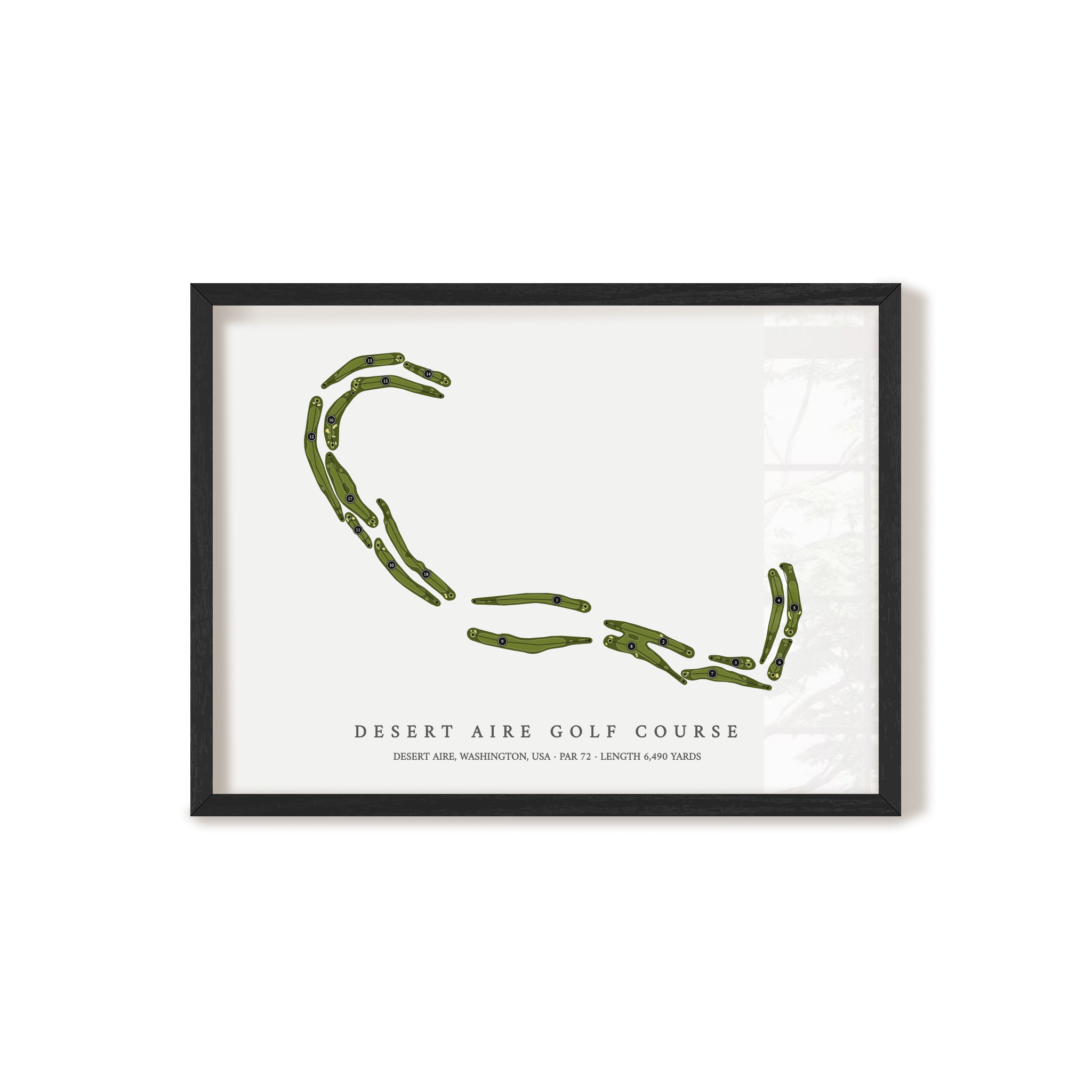 Desert Aire Golf Course | Golf Course Map | Black Frame