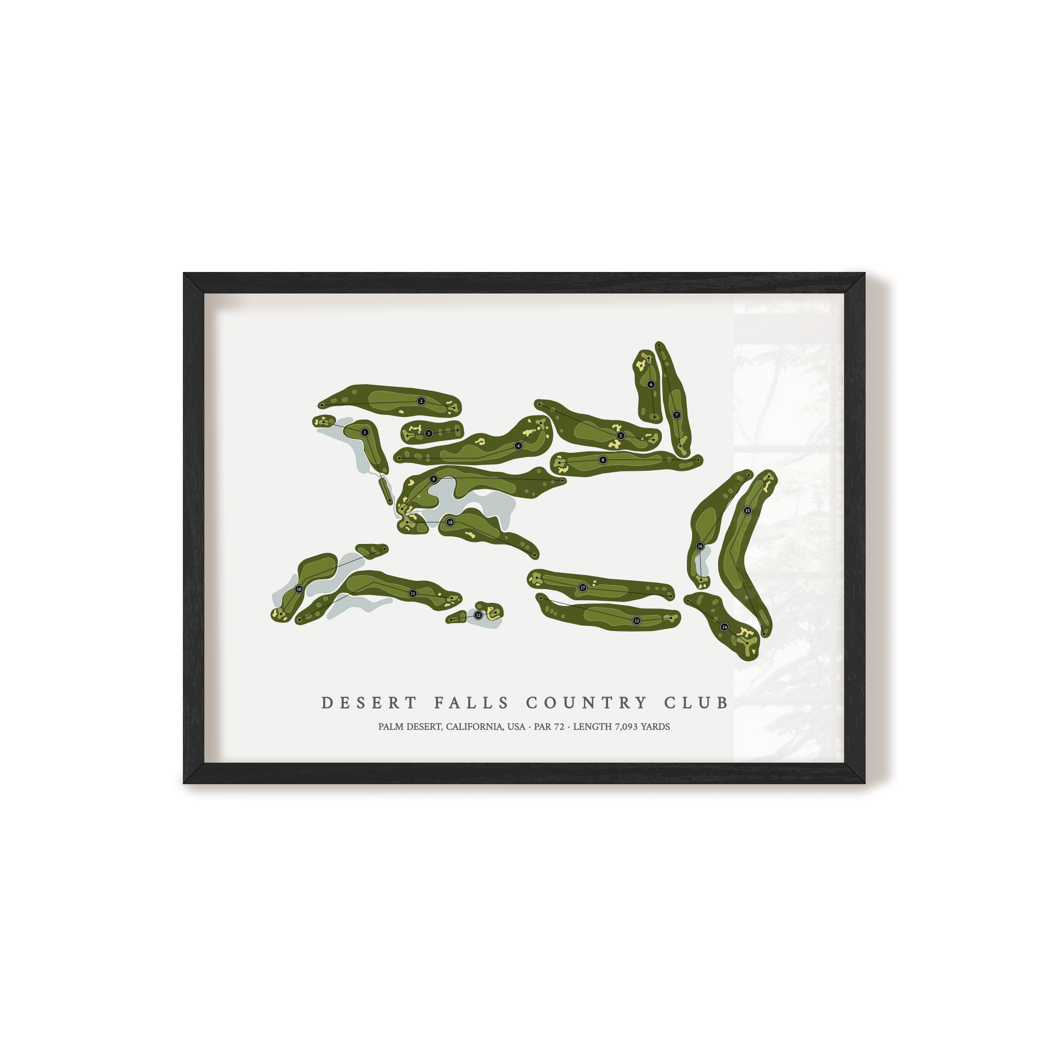 Desert Falls Country Club | Golf Course Map | Black Frame