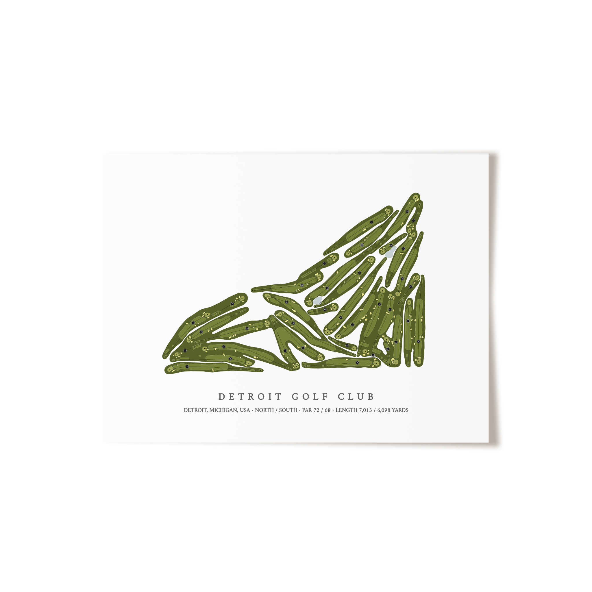Detroit Golf Club | Golf Course Print | Unframed