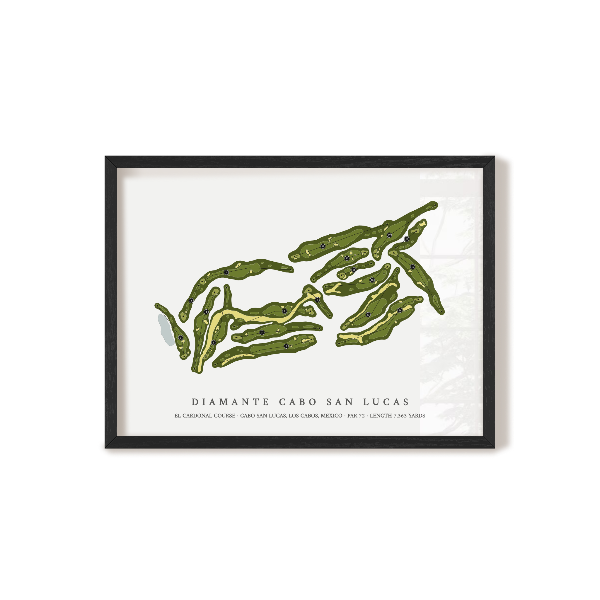 Diamante Cabo San Lucas - El Cardonal Course | Golf Course Print | Black+Frame