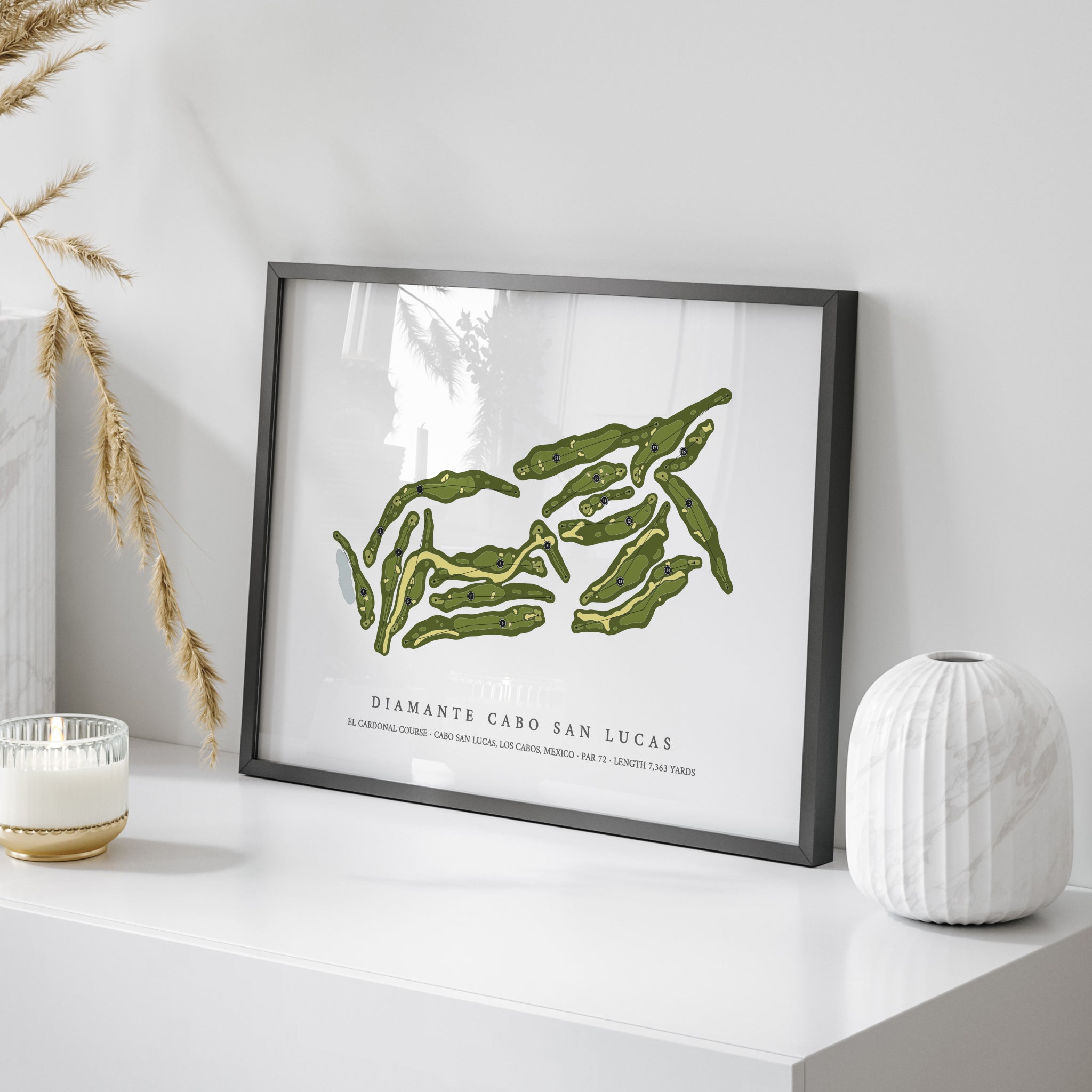Diamante Cabo San Lucas - El Cardonal Course | Golf Course Print | On Table