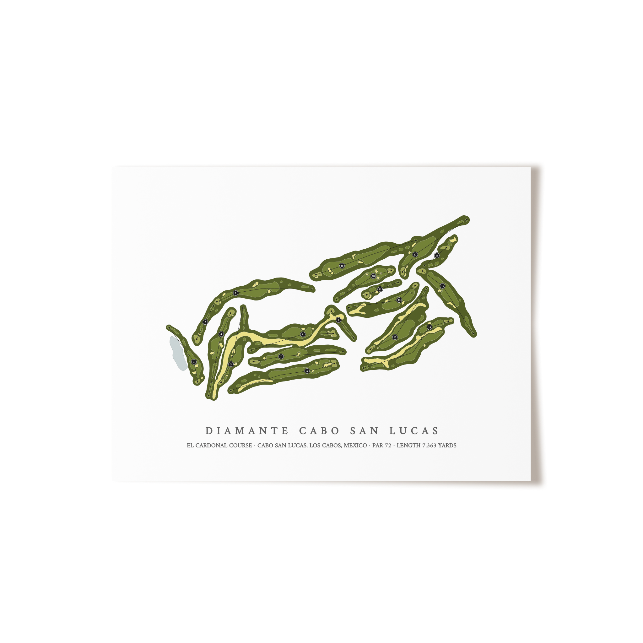 Diamante Cabo San Lucas - El Cardonal Course | Golf Course Print | Unframed