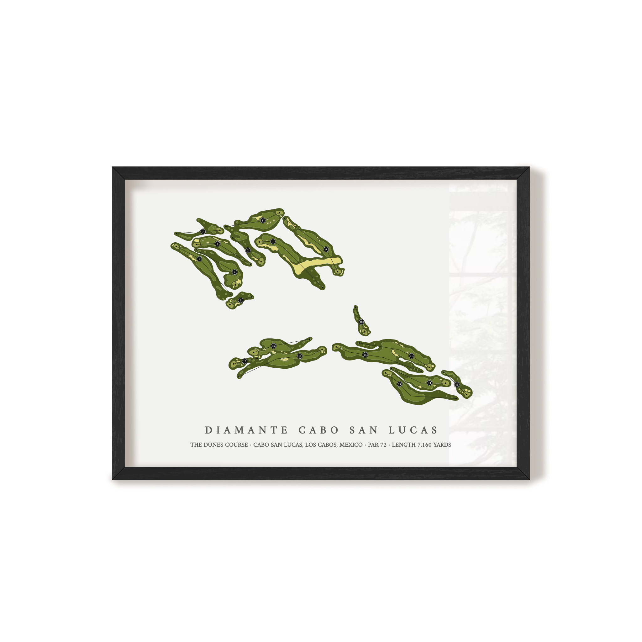Diamante Cabo San Lucas - The Dunes Course | Golf Course Print | Black+Frame