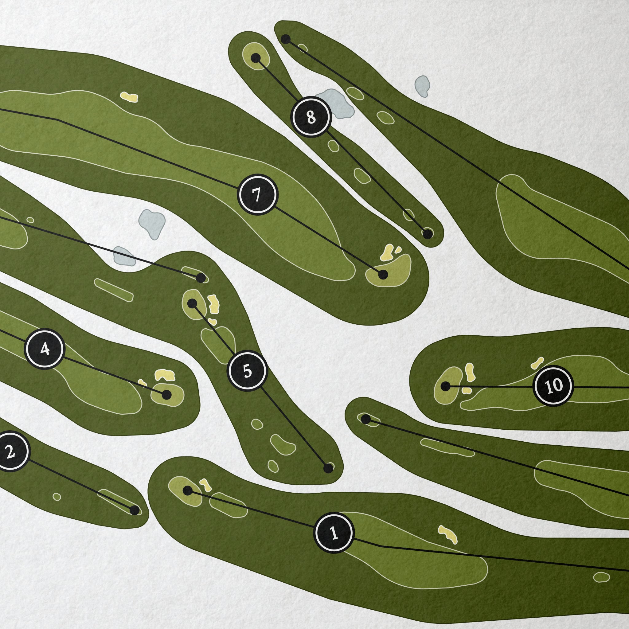 Diamond Creek | Golf Course Print | Close Up