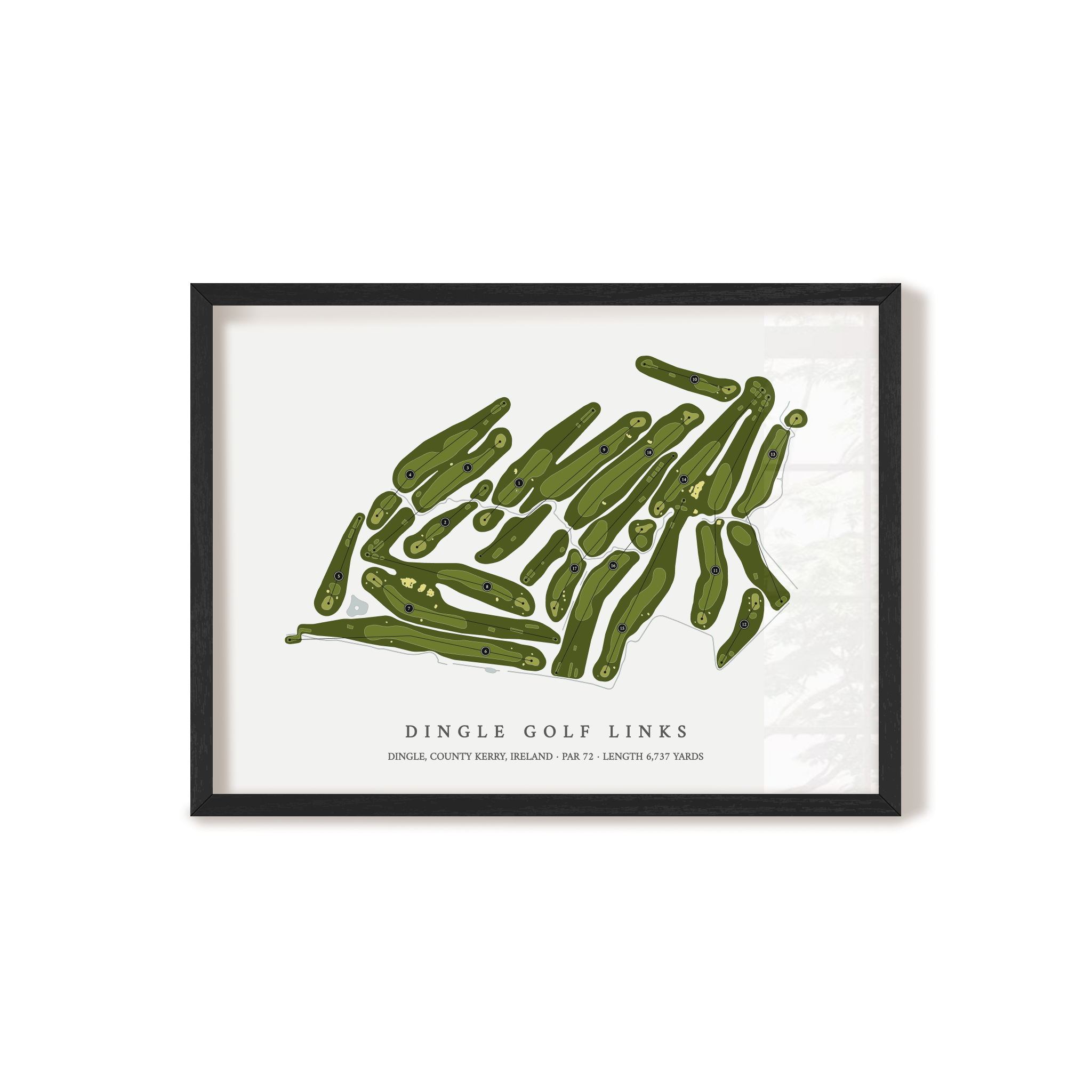 Dingle Golf Links | Golf Course Map | Black Frame