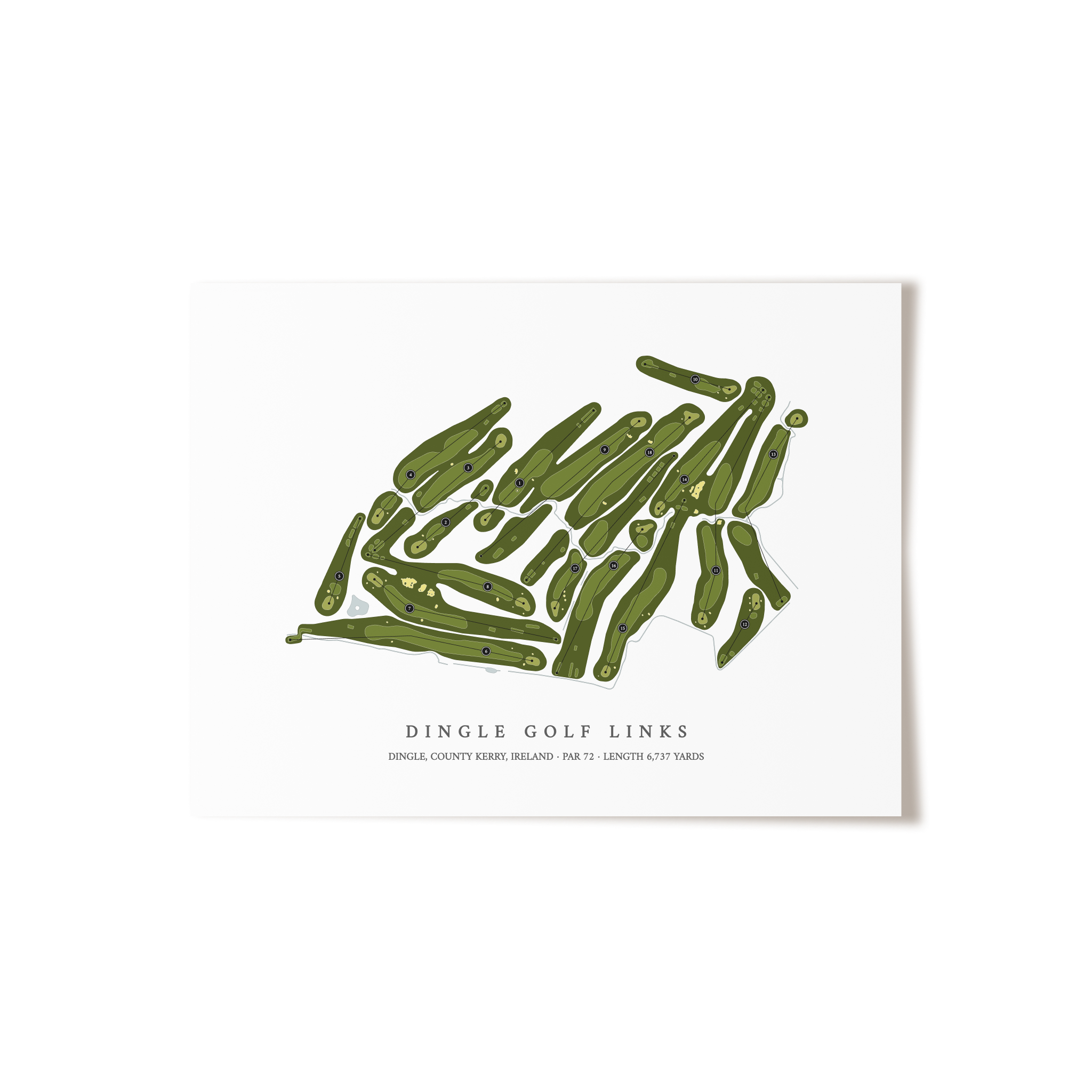 Dingle Golf Links | Golf Course Map | Unframed