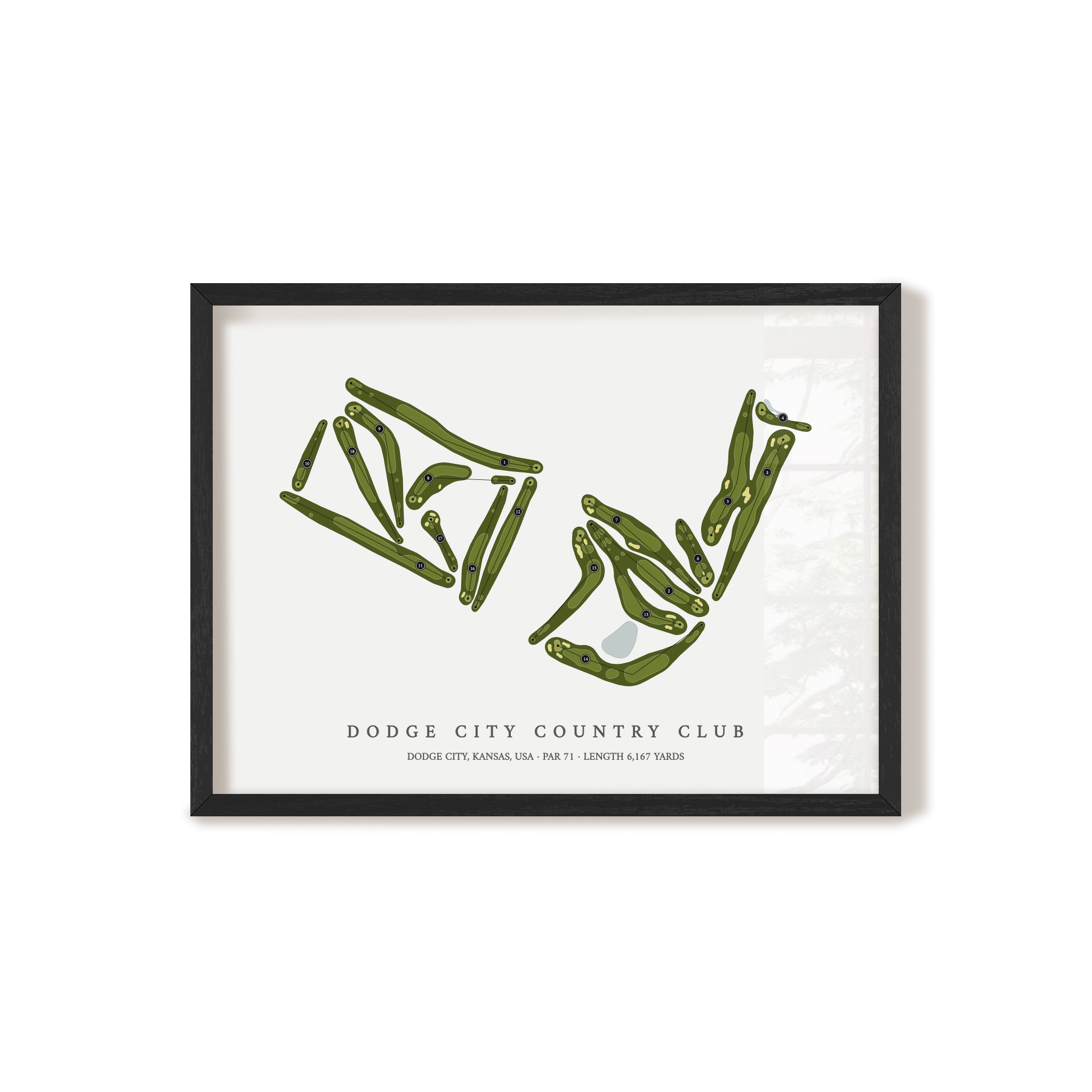 Dodge City Country Club | Golf Course Map | Black+Frame