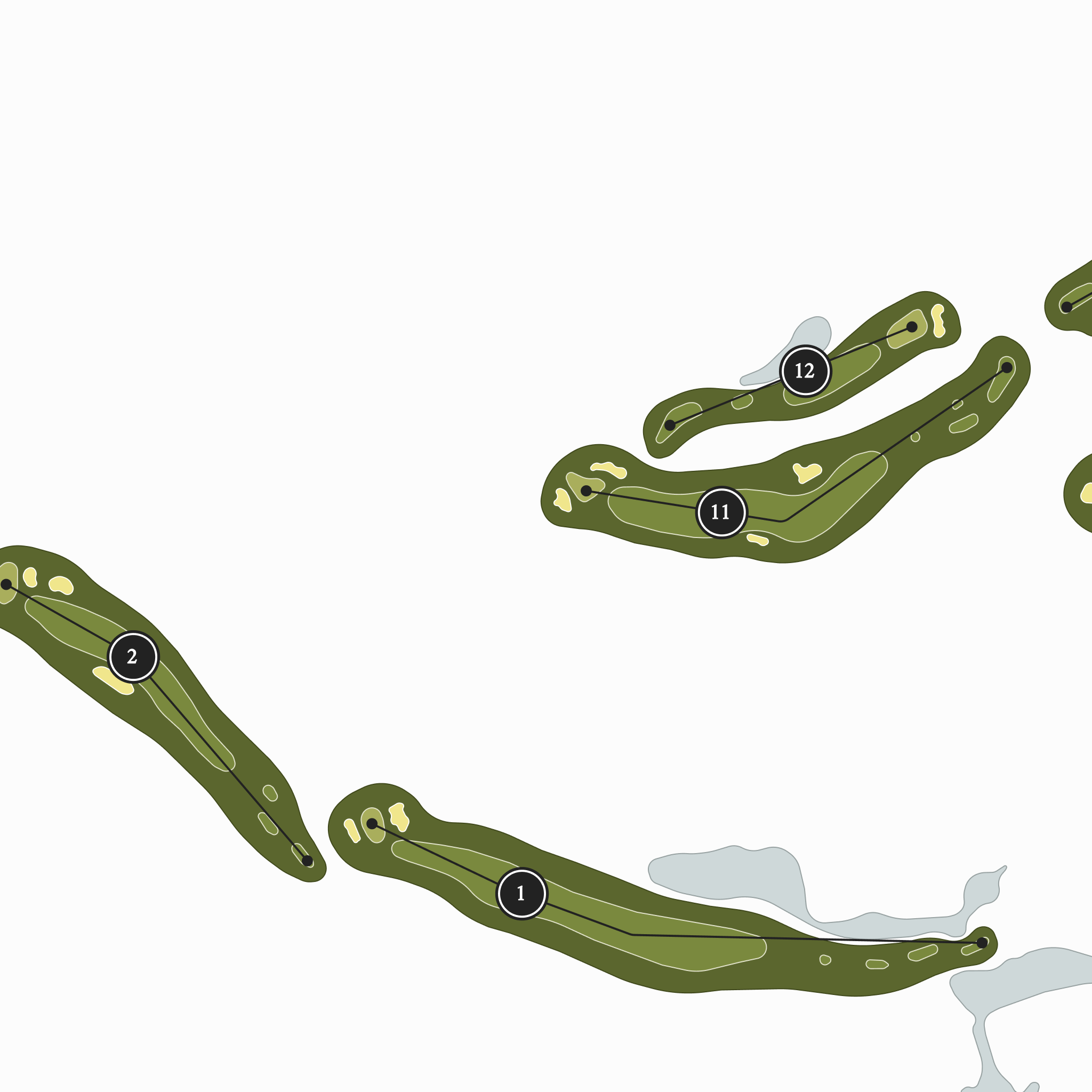 Dolphin Head Golf Course | Golf Course Print | Close Up