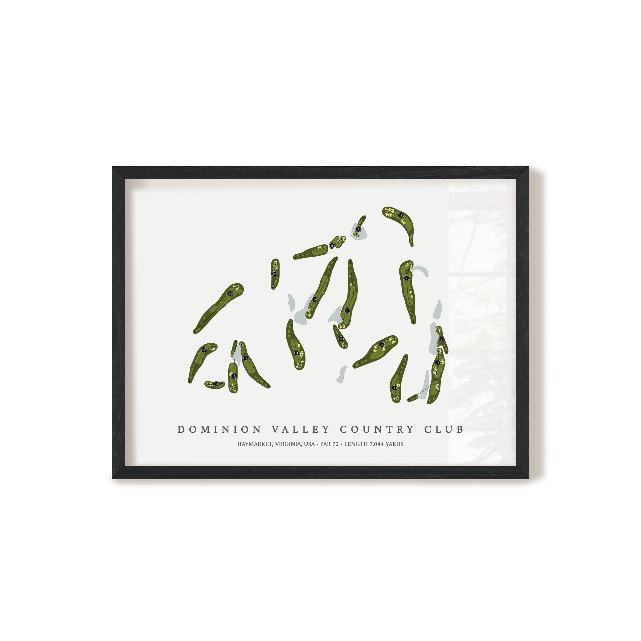 Dominion Valley Country Club | Golf Course Map | Black+Frame