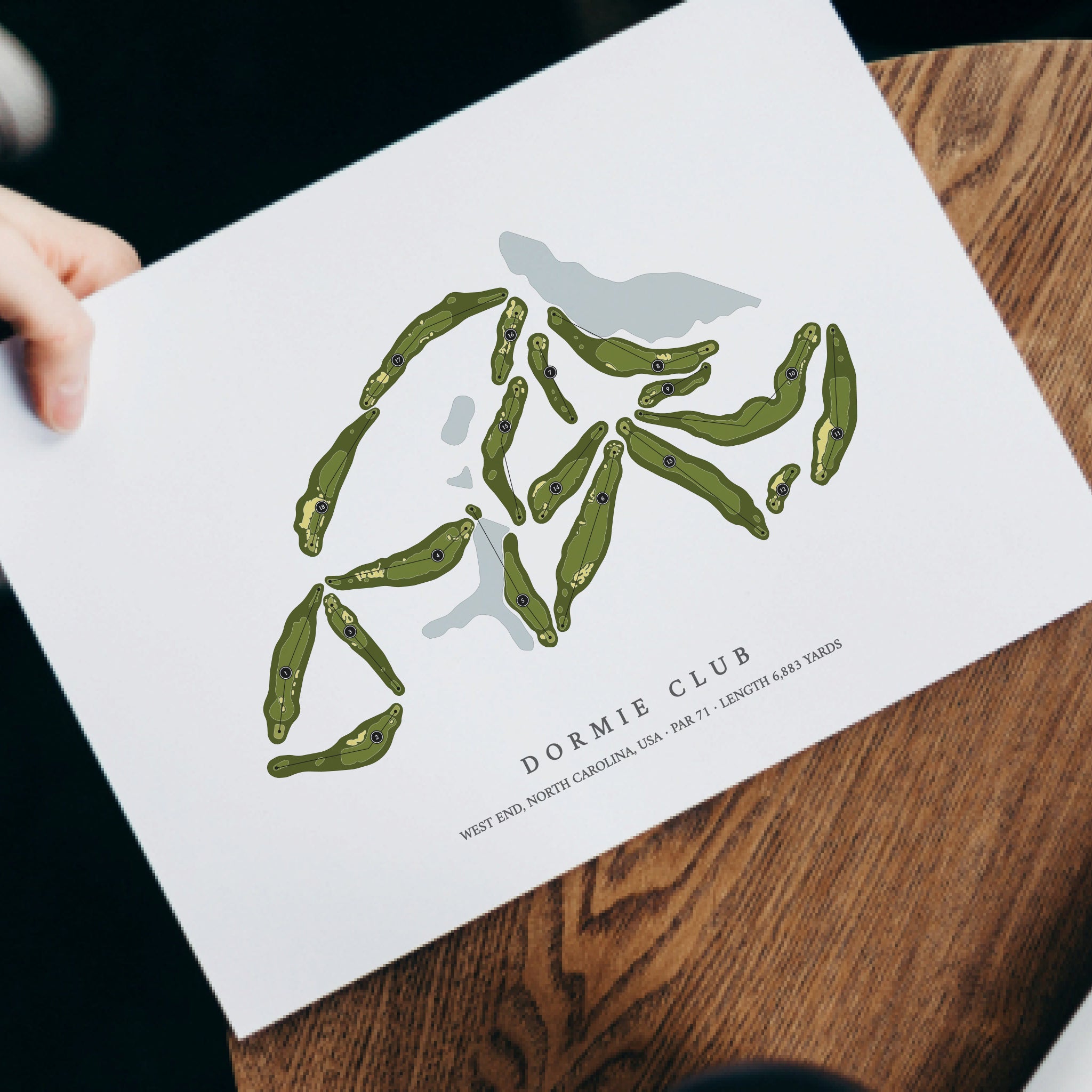 Dormie Club | Golf Course Print | With Laptop