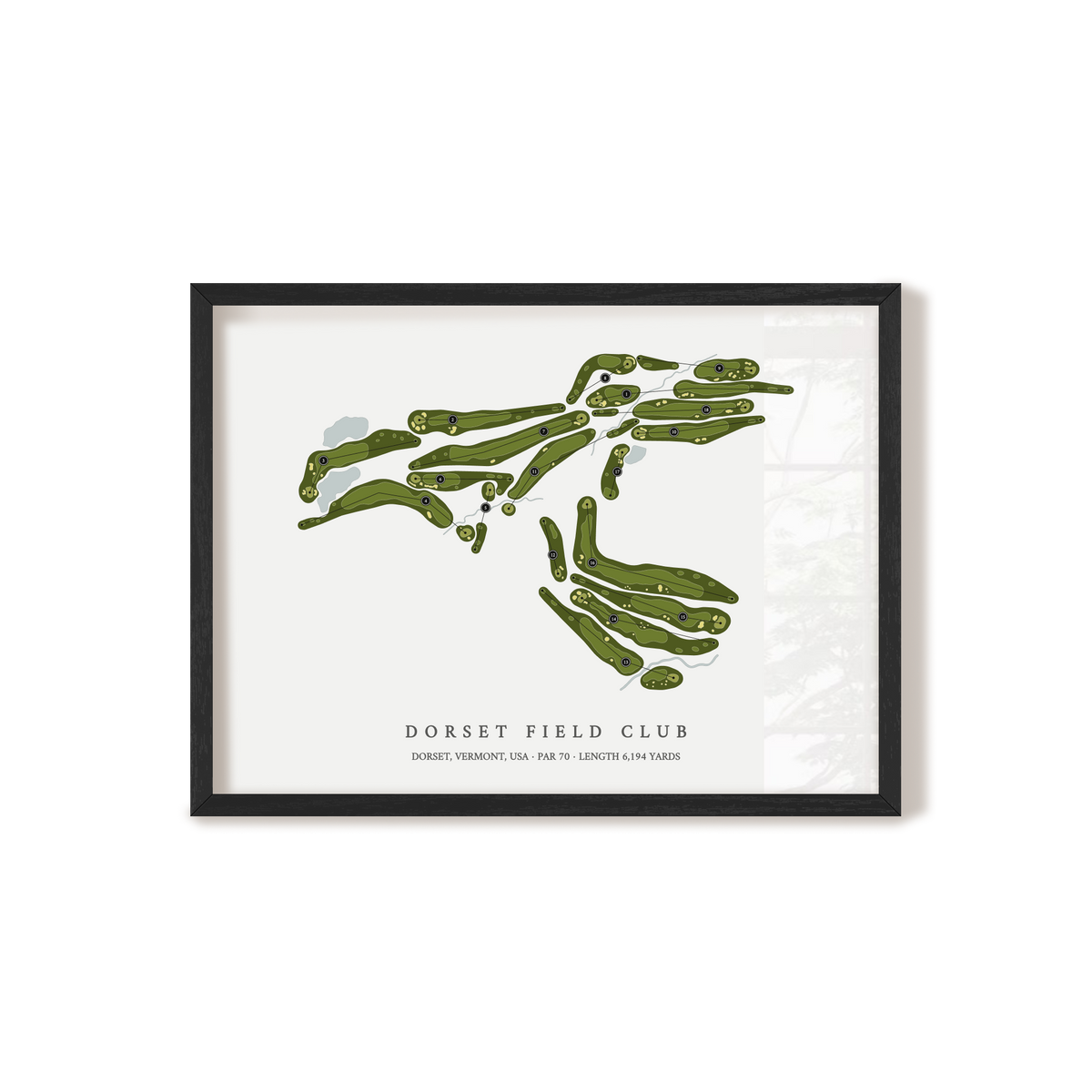 Dorset Field Club | Golf Course Map | Black Frame