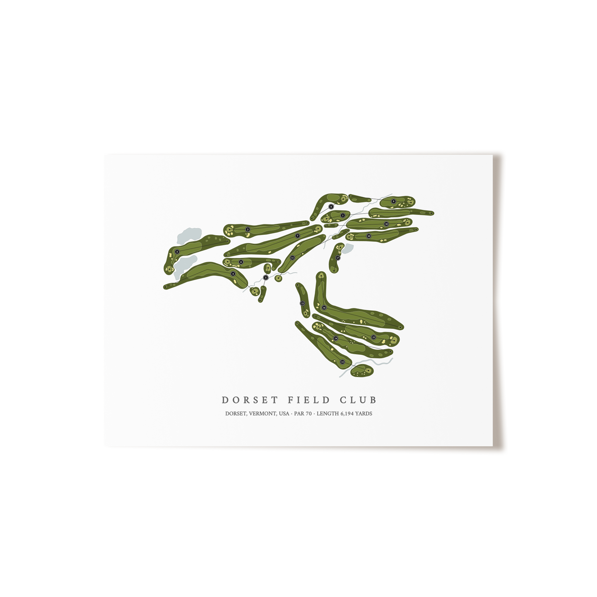 Dorset Field Club | Golf Course Map | Unframed