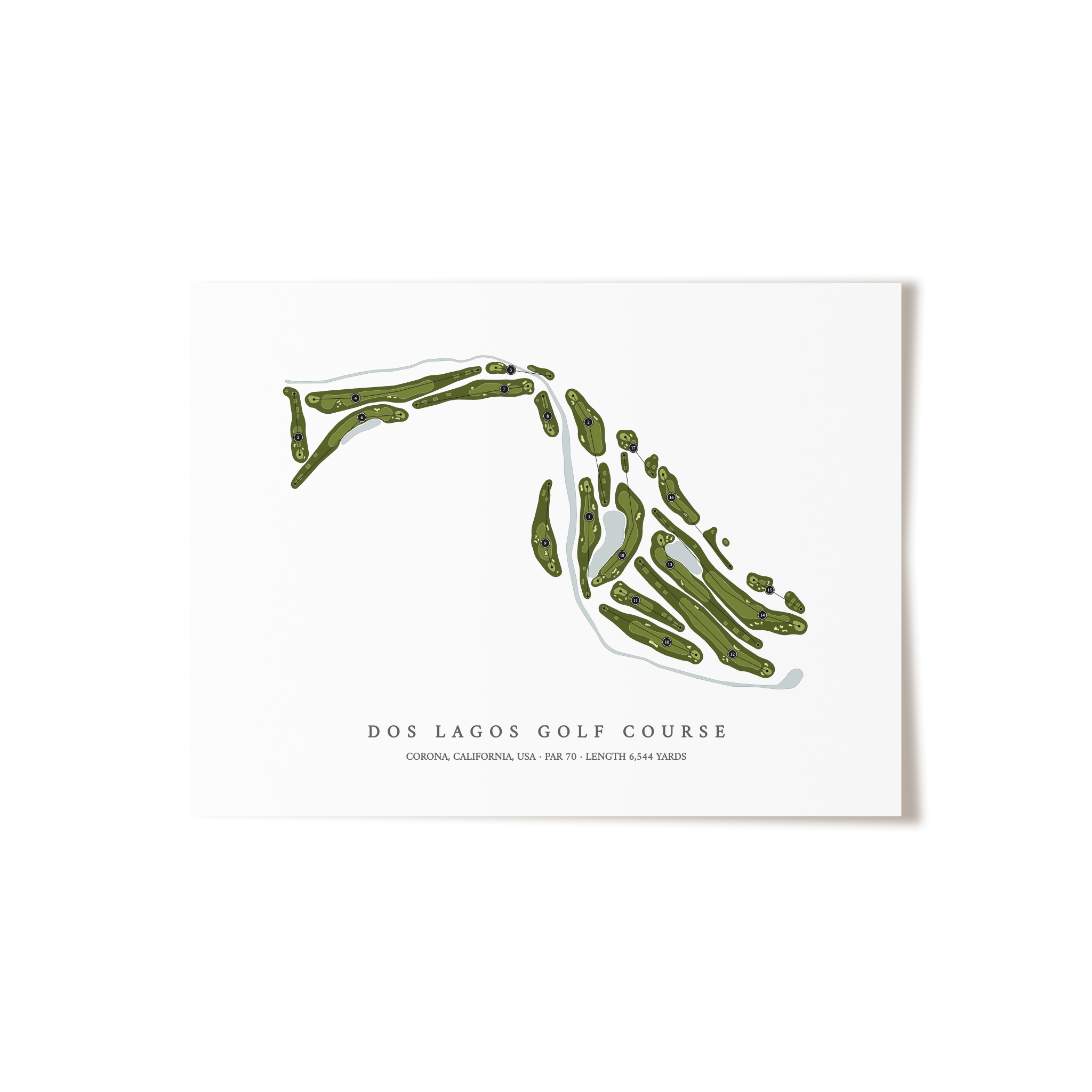 Dos Lagos Golf Course | Golf Course Map | Unframed