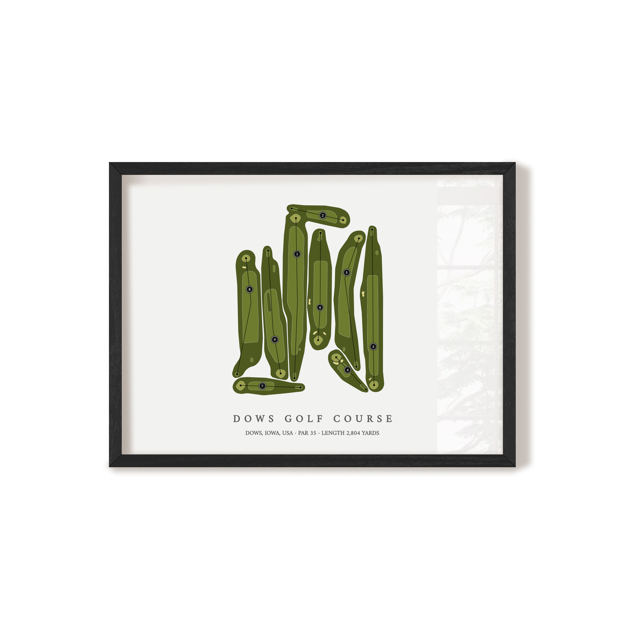 Dows Golf Course | Golf Course Map | Black+Frame