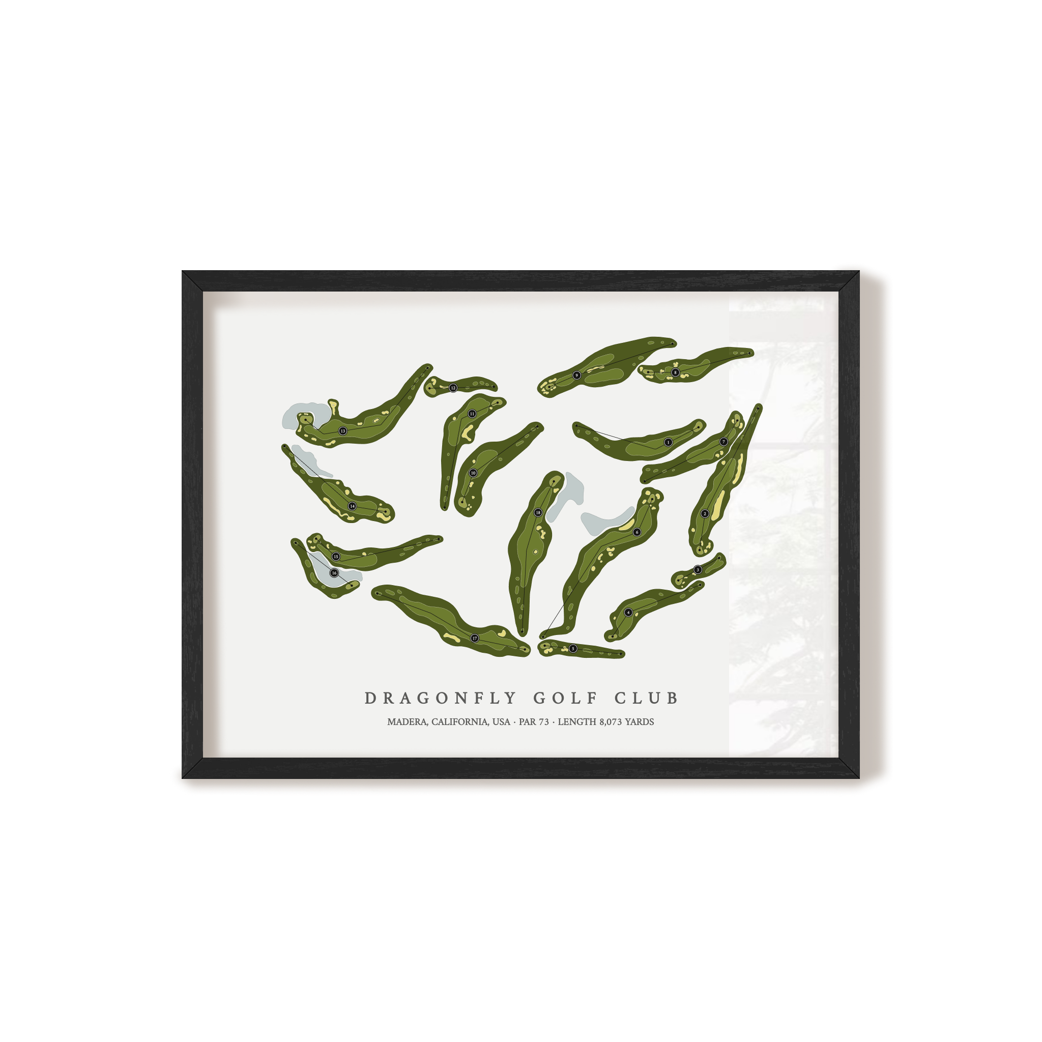 Dragonfly Golf Club | Golf Course Print | Black+Frame