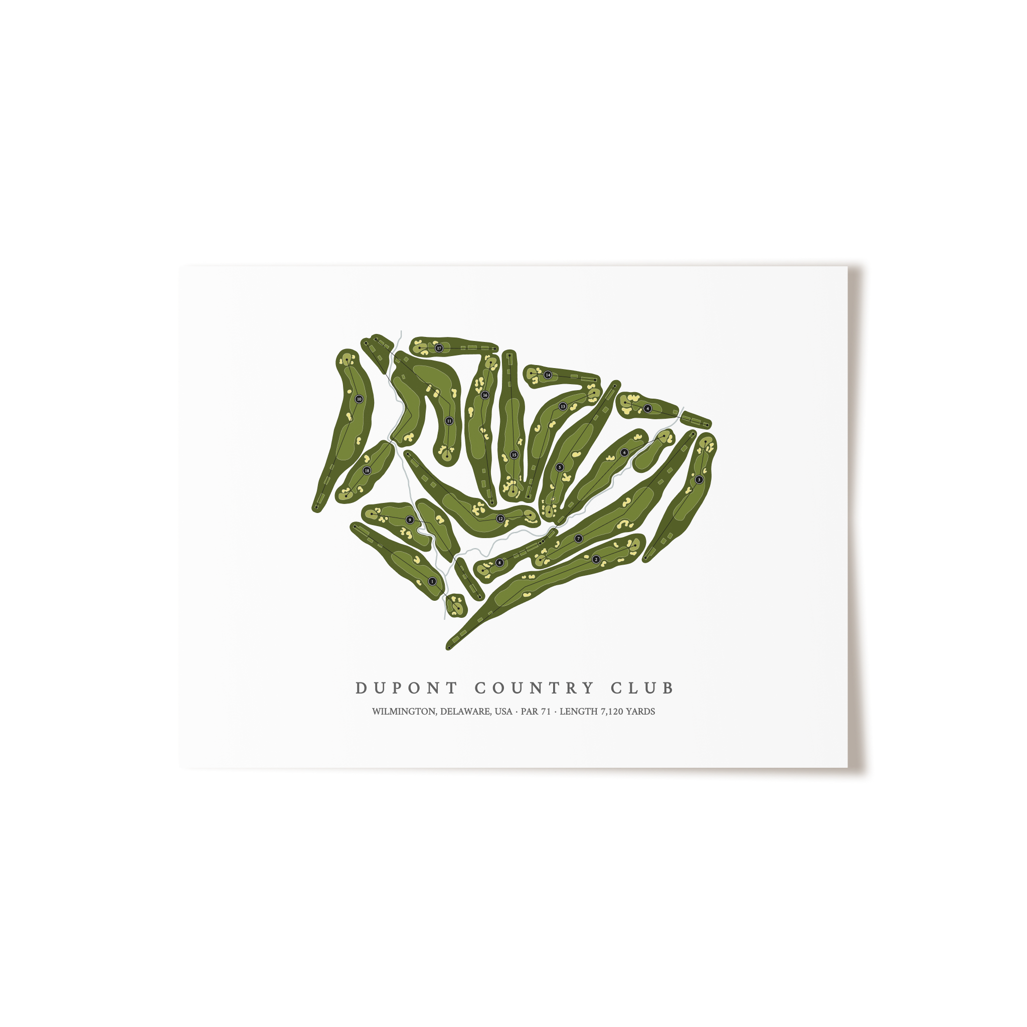 DuPont Country Club - Championship Course | Golf Course Map | Unframed
