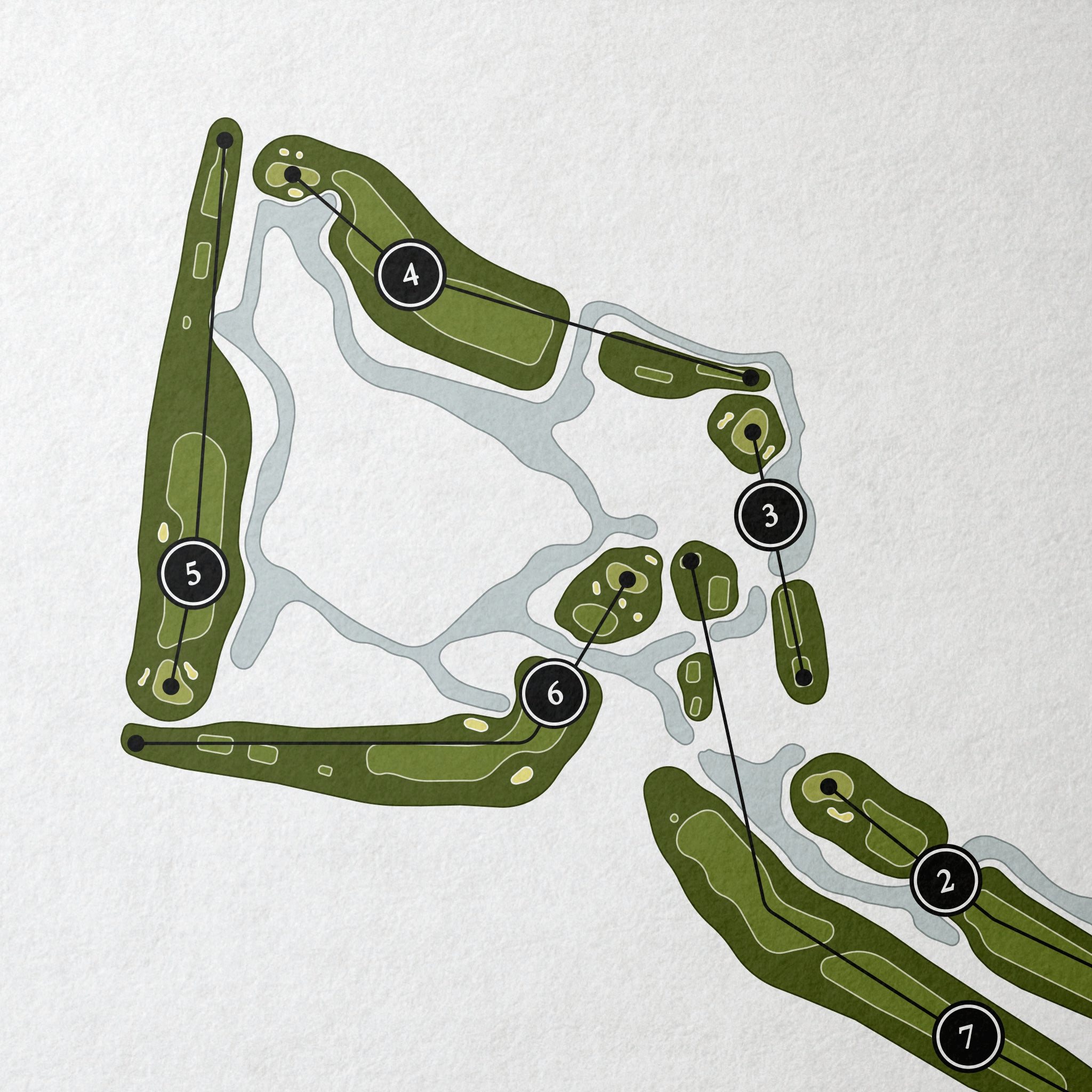 Duck Woods Country Club | Golf Course Map | Close Up