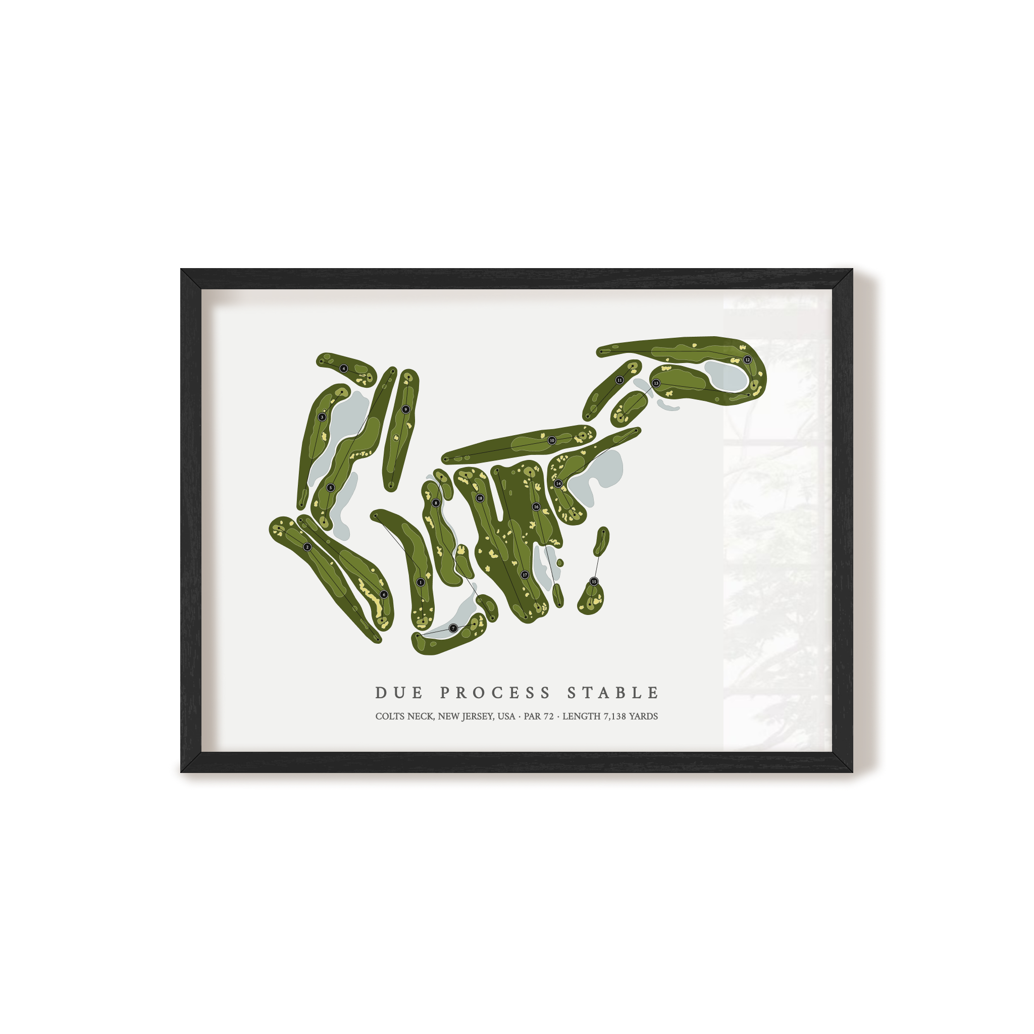 Due Process Stable | Golf Course Map | Black+Frame