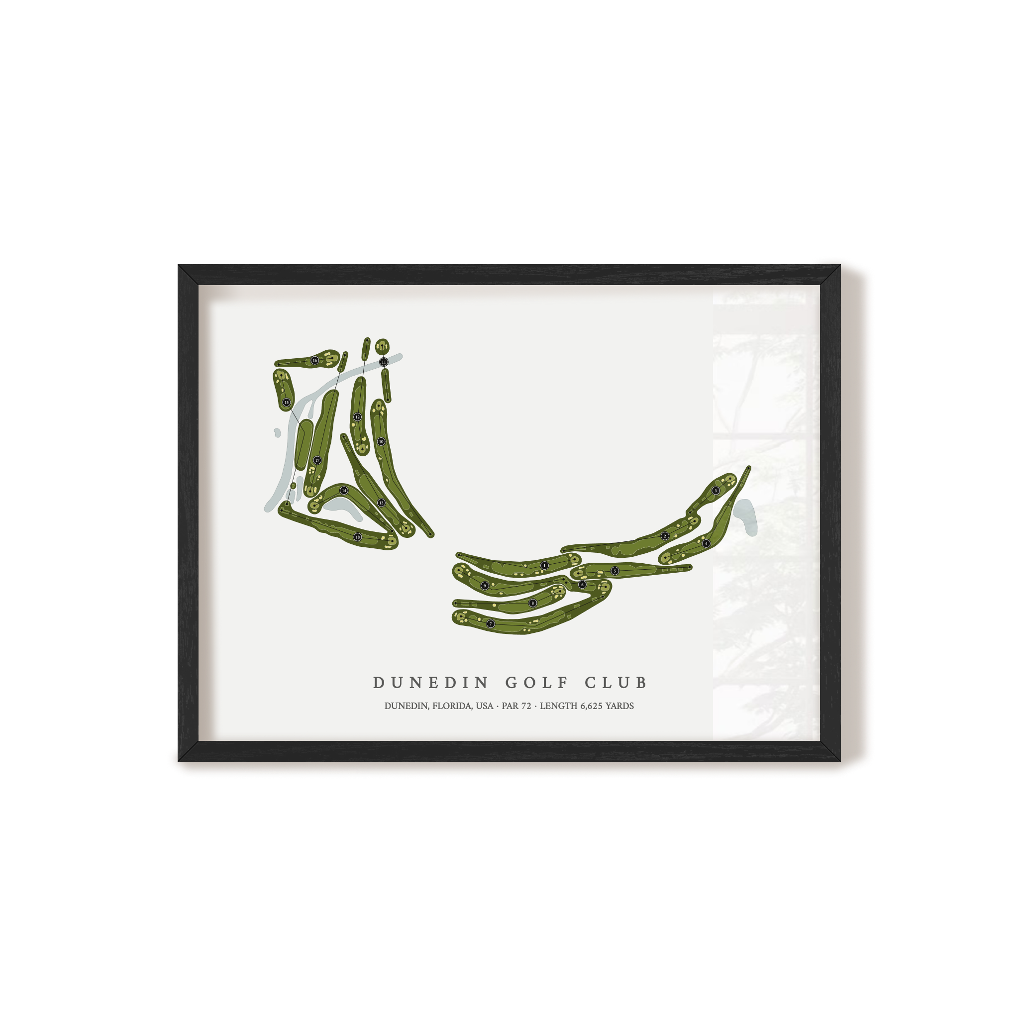 Dunedin Golf Club | Golf Course Print | Black Frame