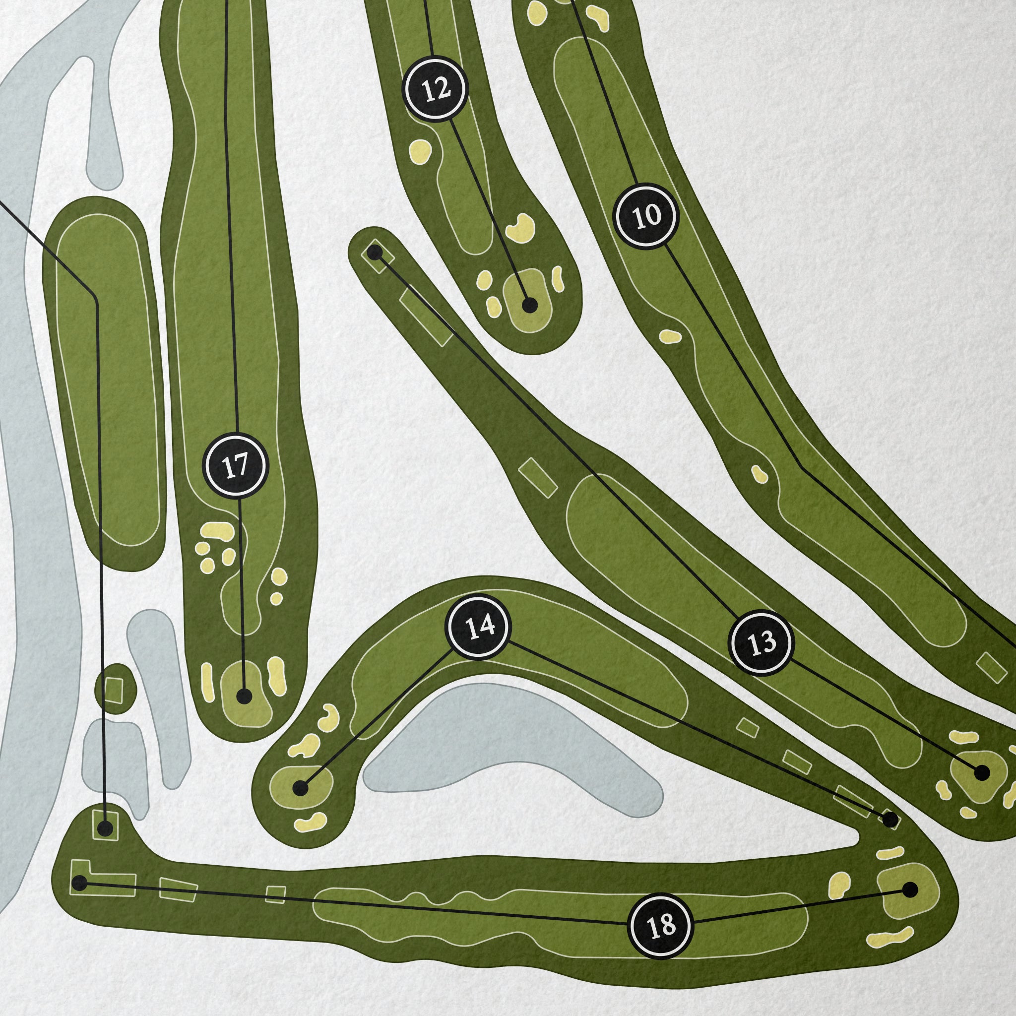 Dunedin Golf Club | Golf Course Print | Close Up