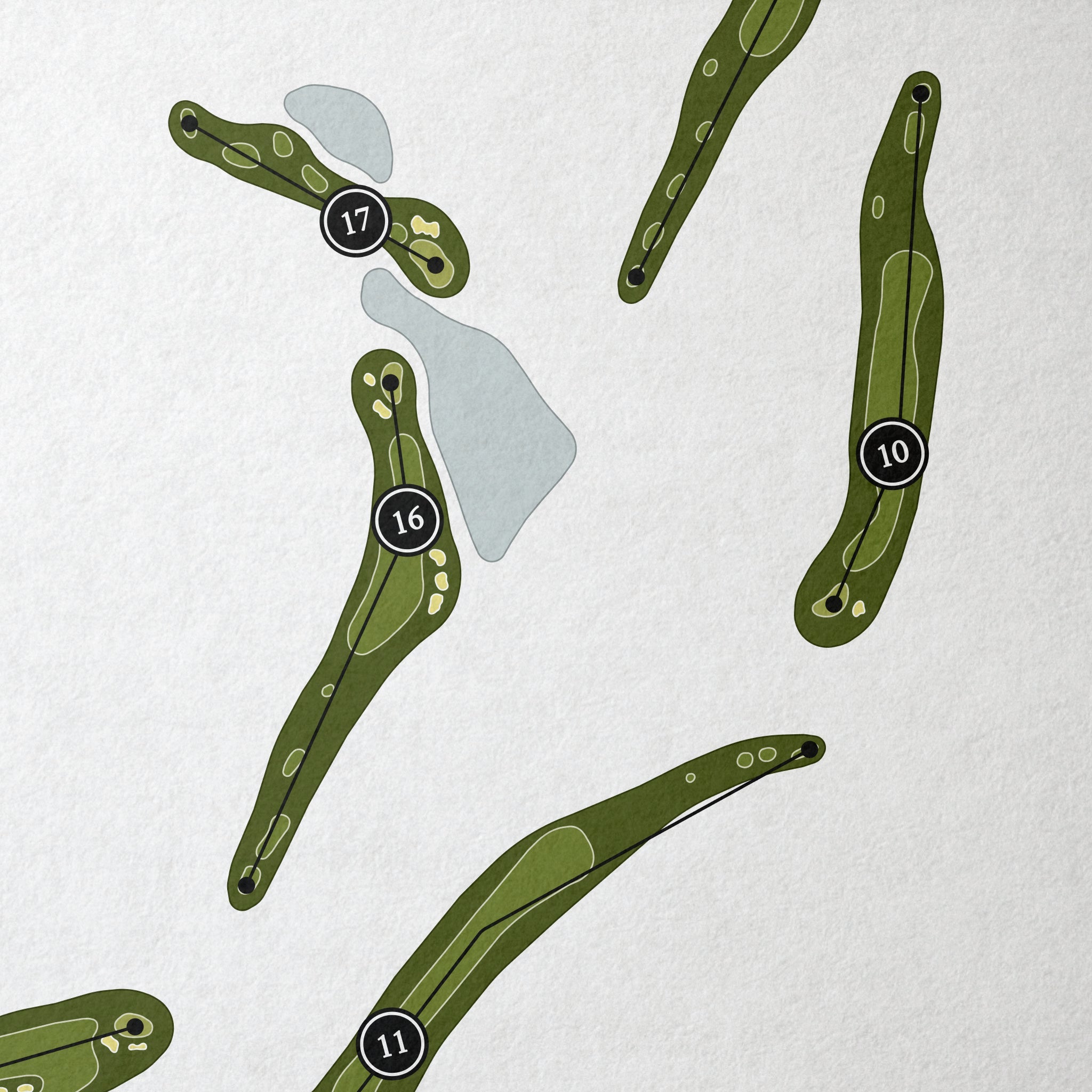 Dunes West Golf Club | Golf Course Map | Close Up