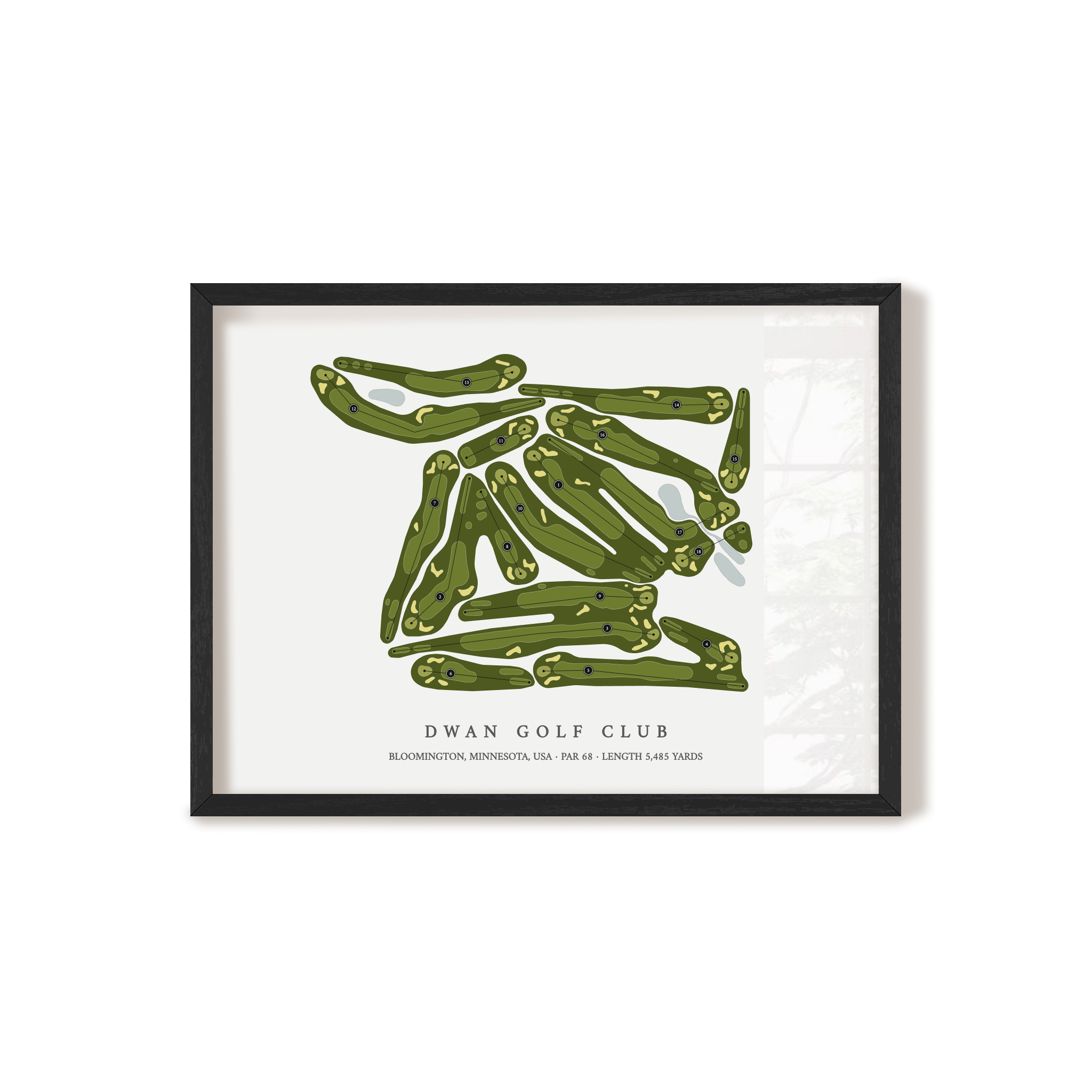 Dwan Golf Club | Golf Course Map | Black+Frame