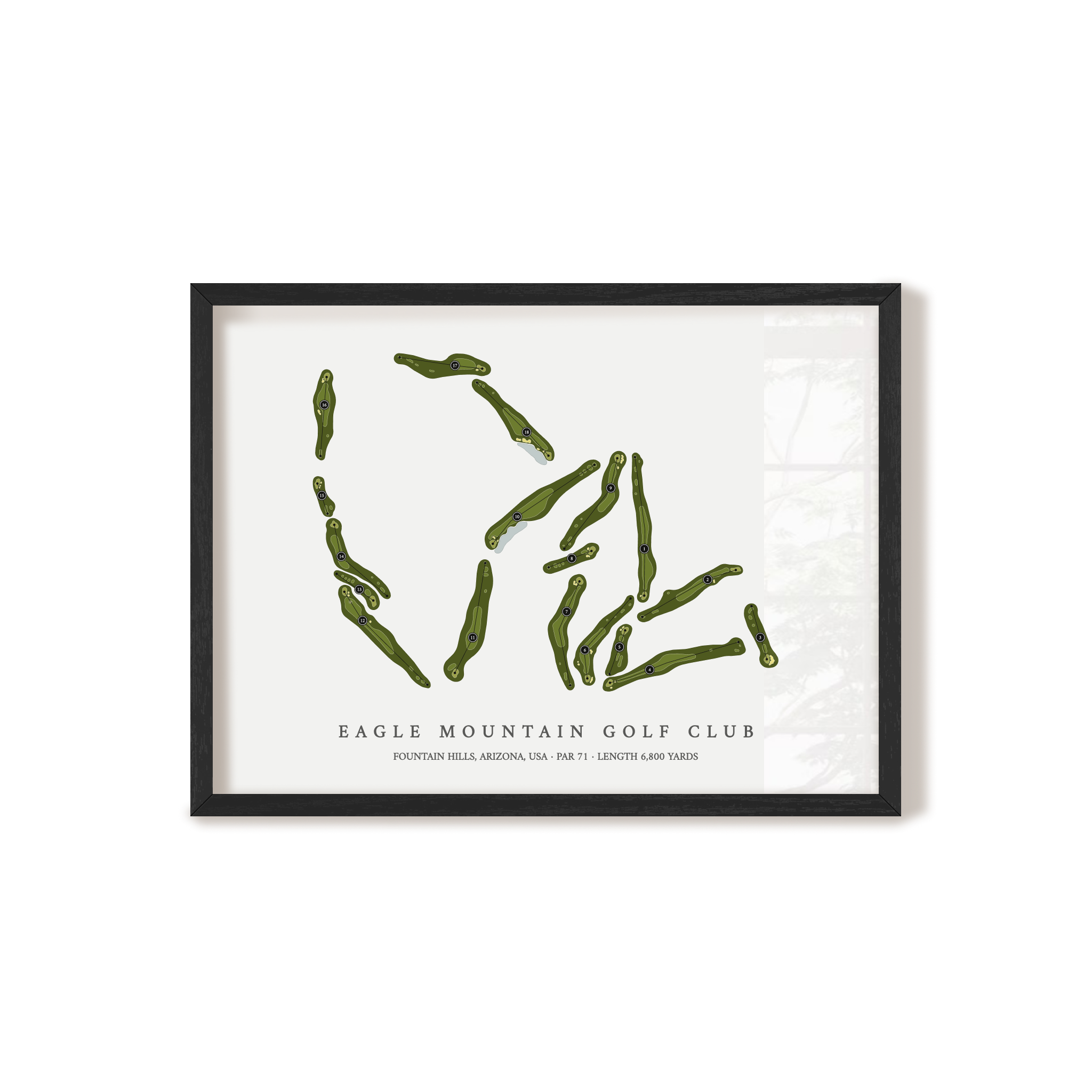 Eagle Mountain Golf Club | Golf Course Print | Black Frame