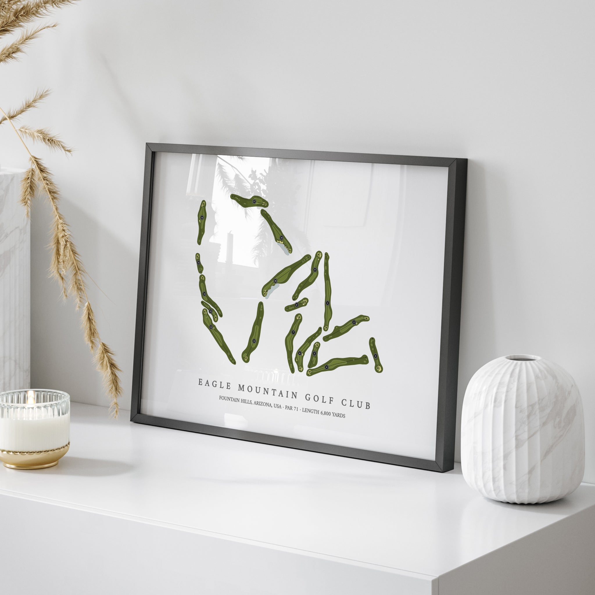 Eagle Mountain Golf Club | Golf Course Print | On Table
