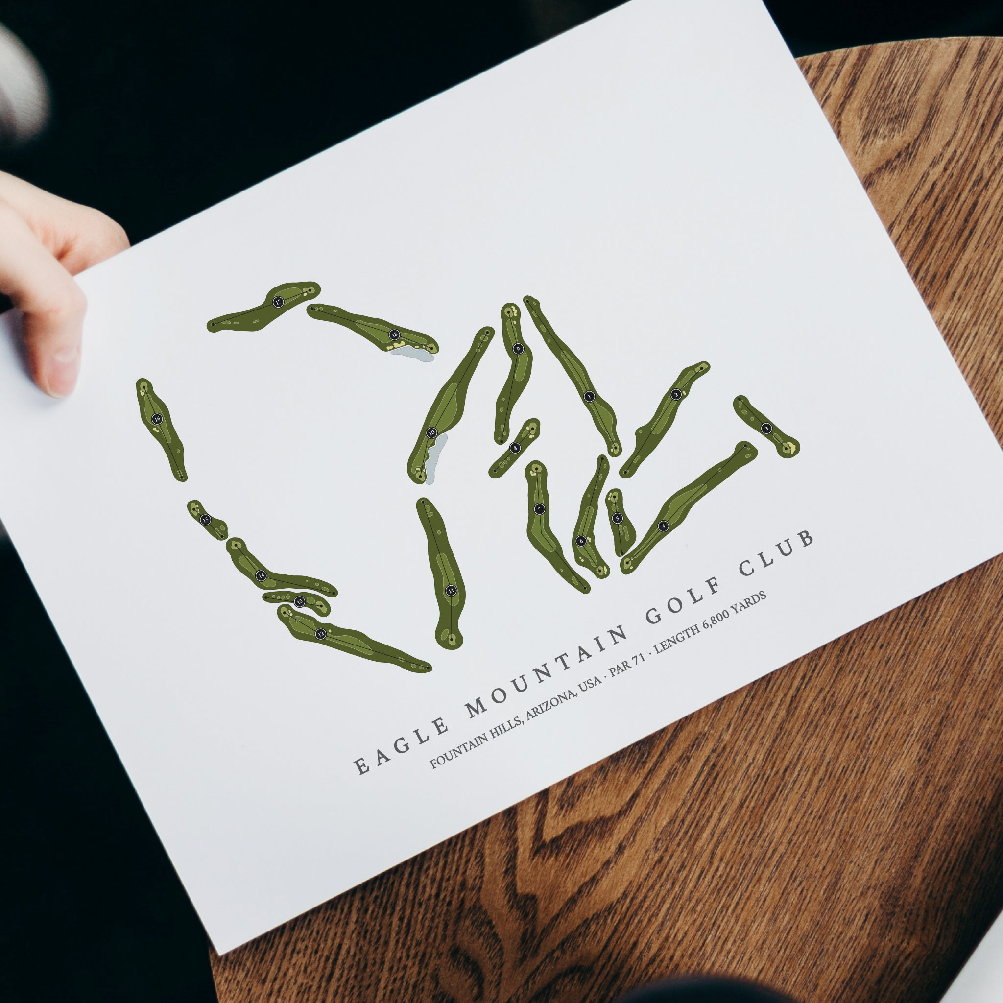 Eagle Mountain Golf Club | Golf Course Map | With Laptop