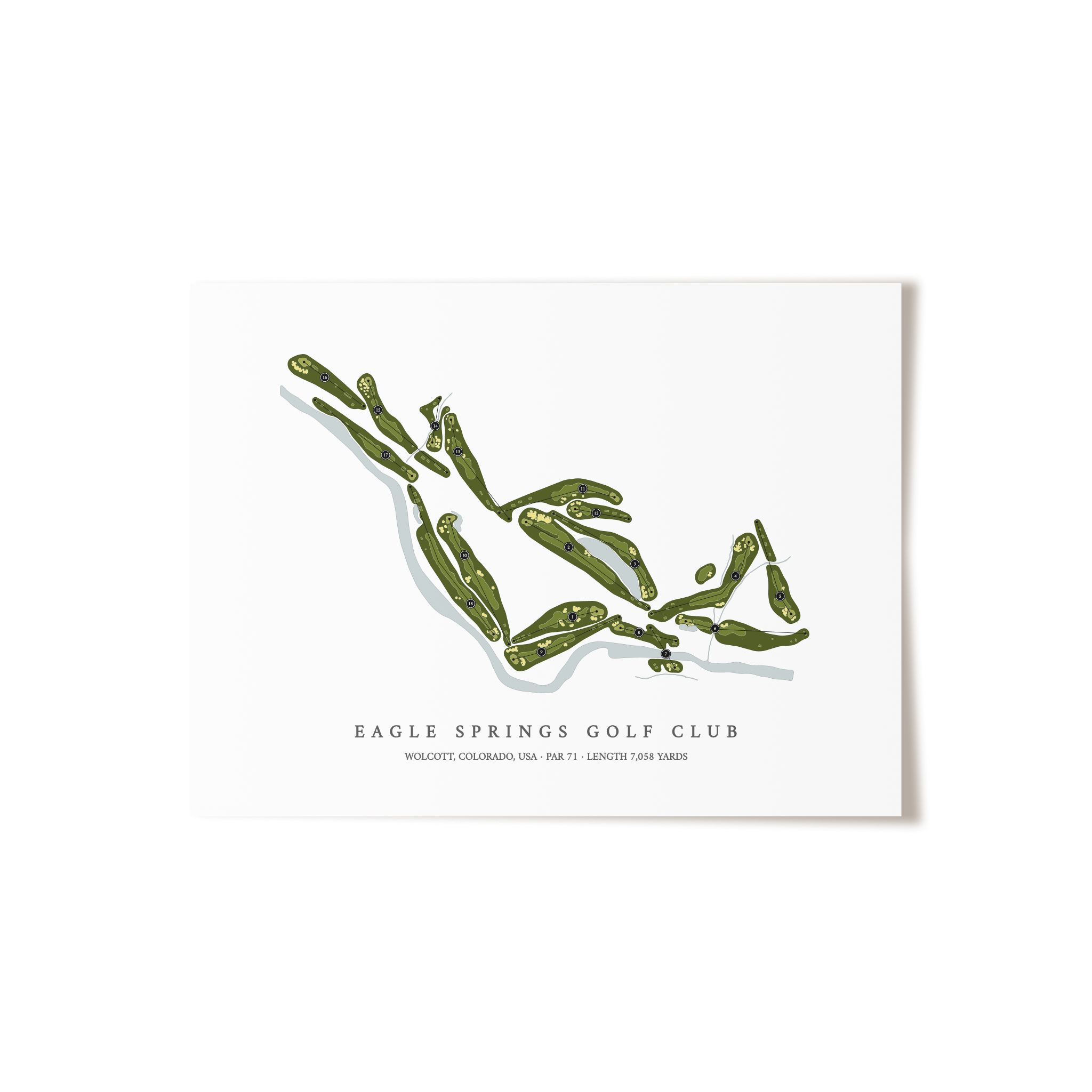 Eagle Springs Golf Club | Golf Course Print | Unframed