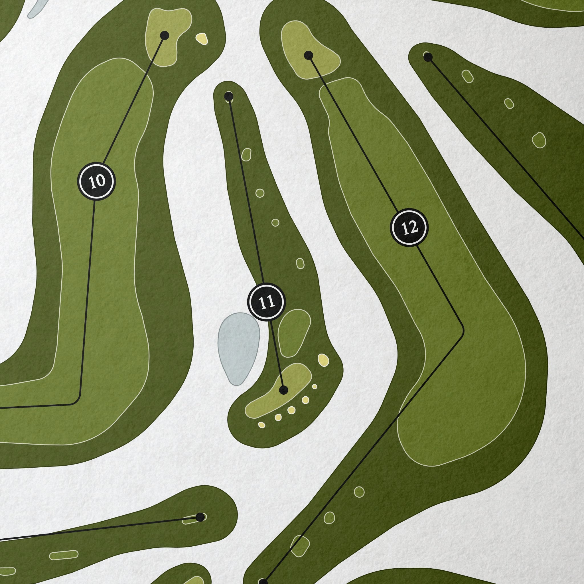 Eagle's Landing Golf Club | Golf Course Print | Close Up