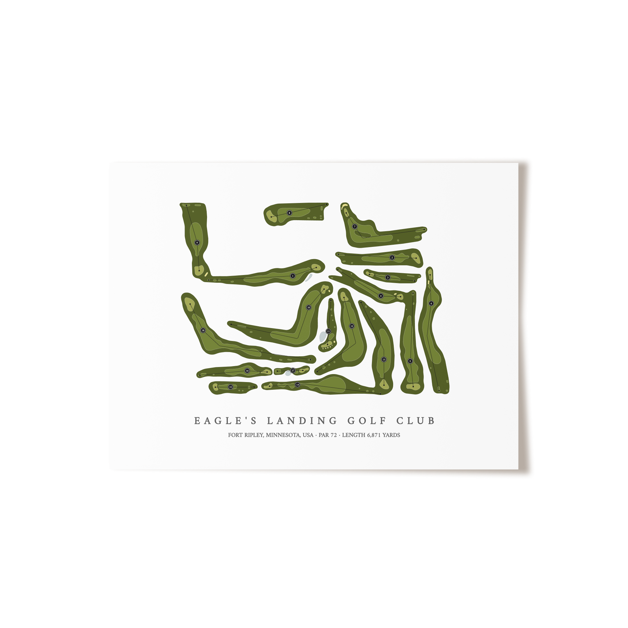 Eagle's Landing Golf Club | Golf Course Print | Unframed