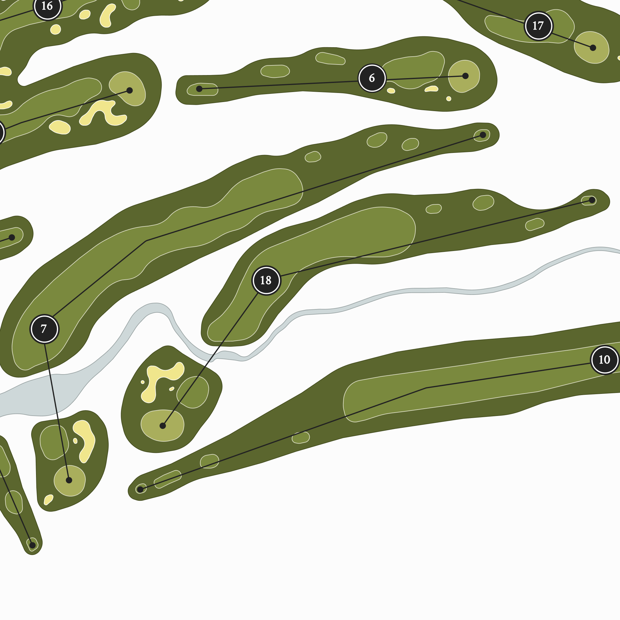 Eagles Landing Golf Course | Golf Course Map | Close Up
