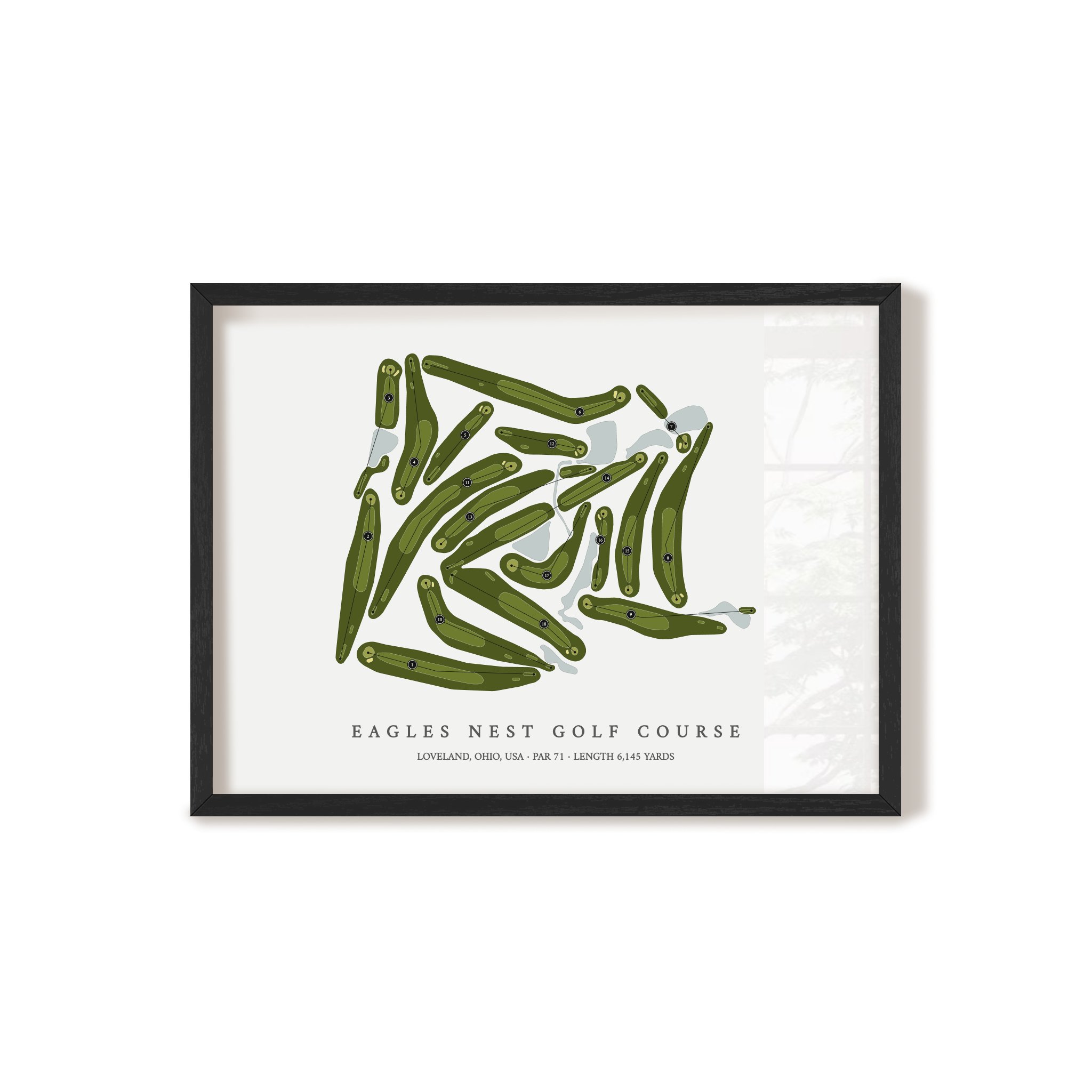 Eagles Nest Golf Course | Golf Course Print | Black Frame