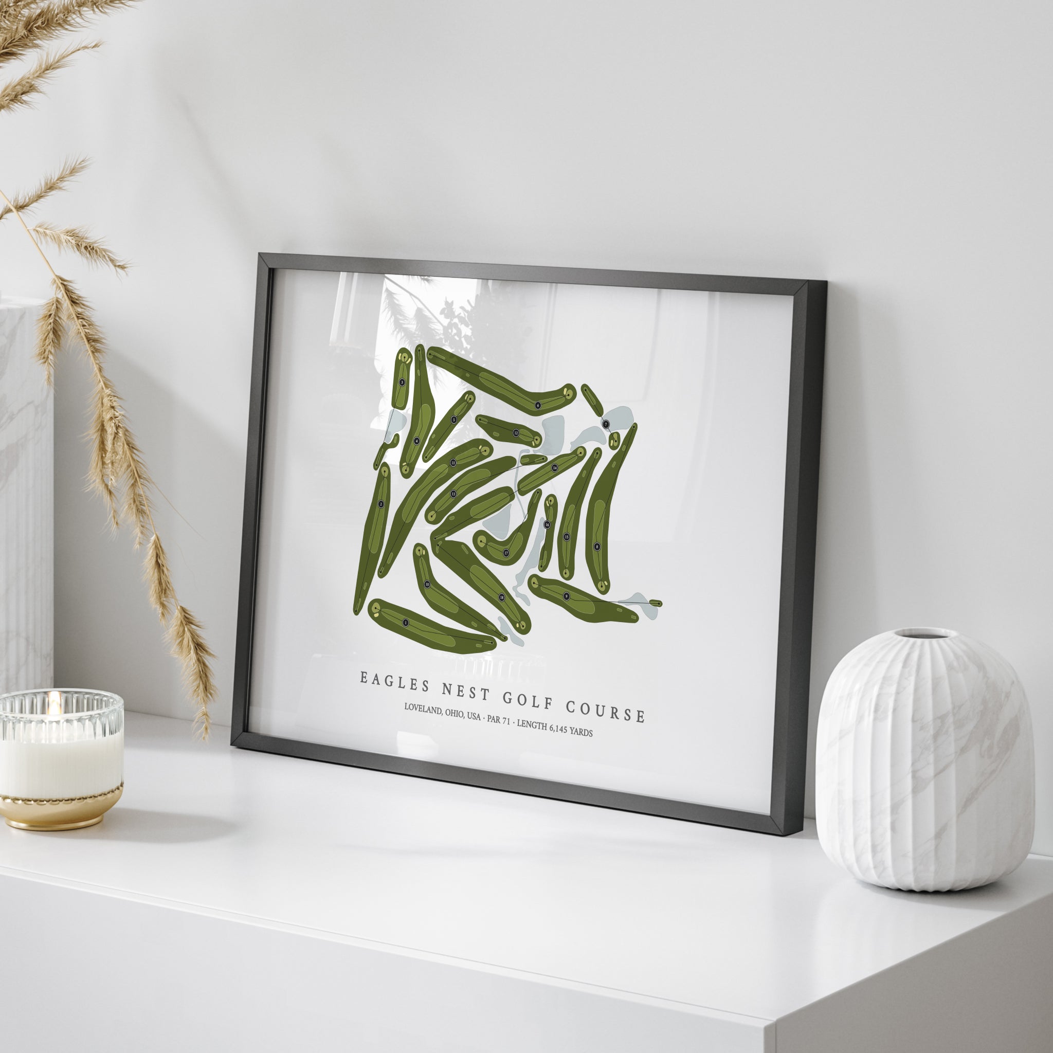 Eagles Nest Golf Course | Golf Course Print | On Table