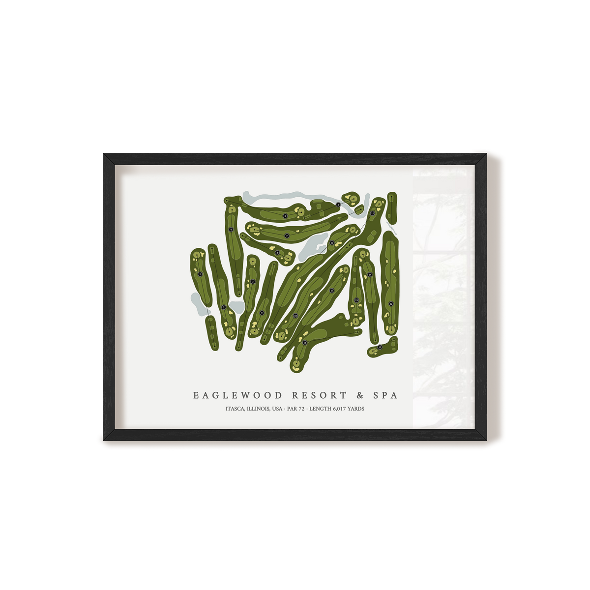 Eaglewood Resort & Spa | Golf Course Map | Black Frame