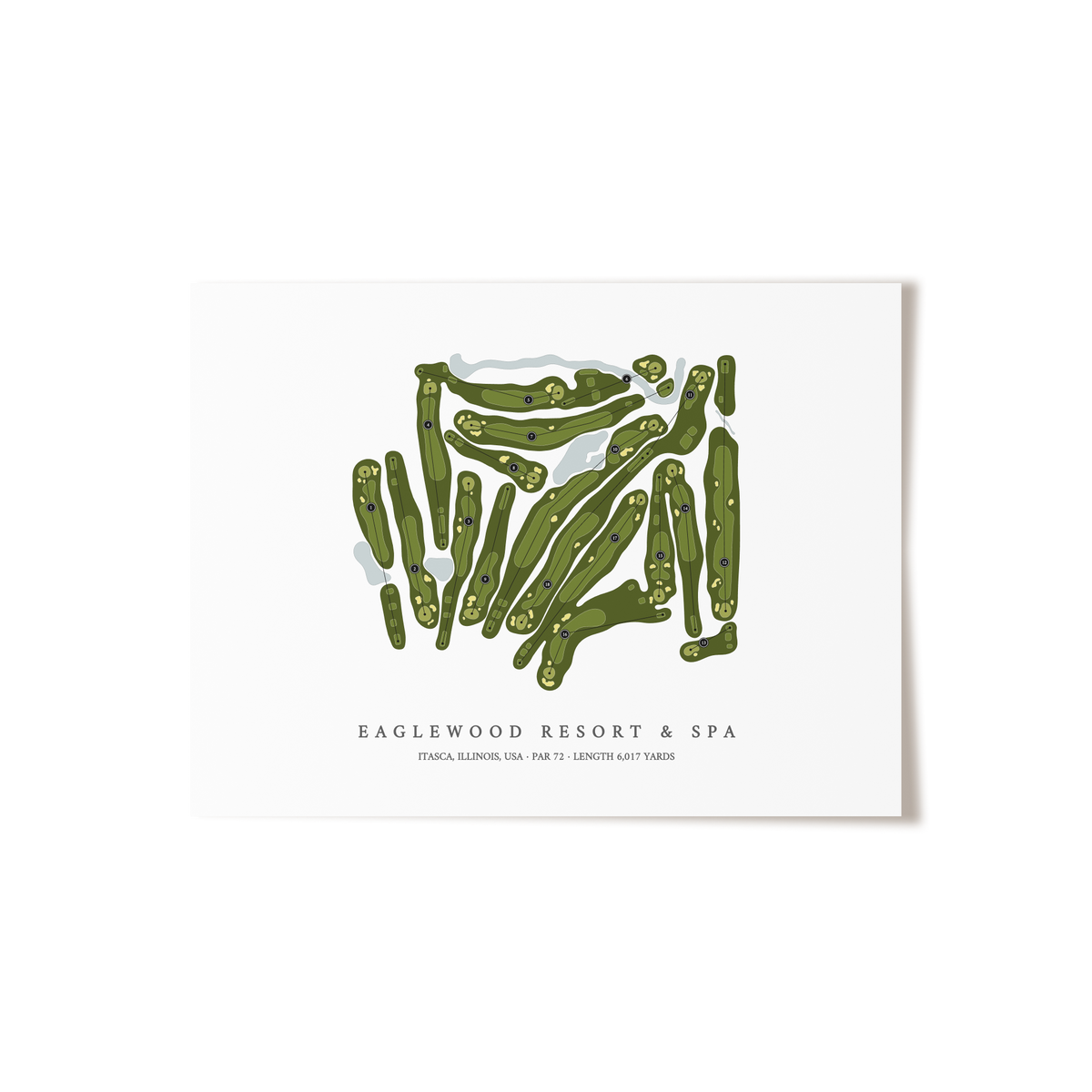 Eaglewood Resort & Spa | Golf Course Map | Unframed