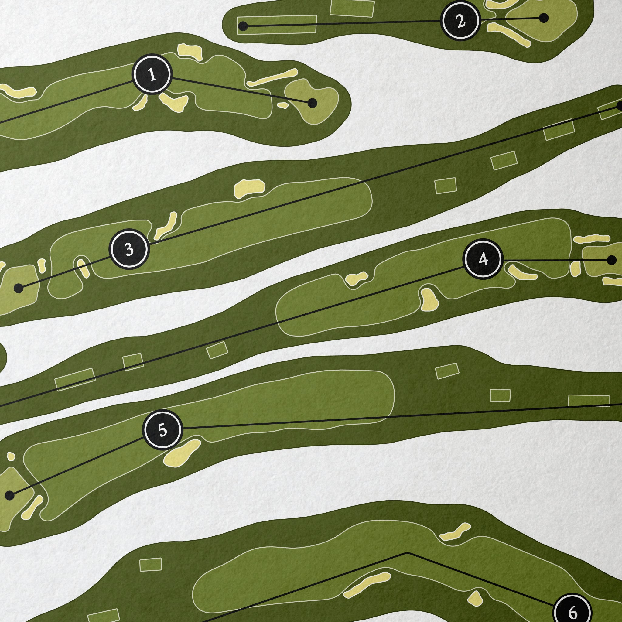 East Lake Golf Club | Golf Course Print | Close Up