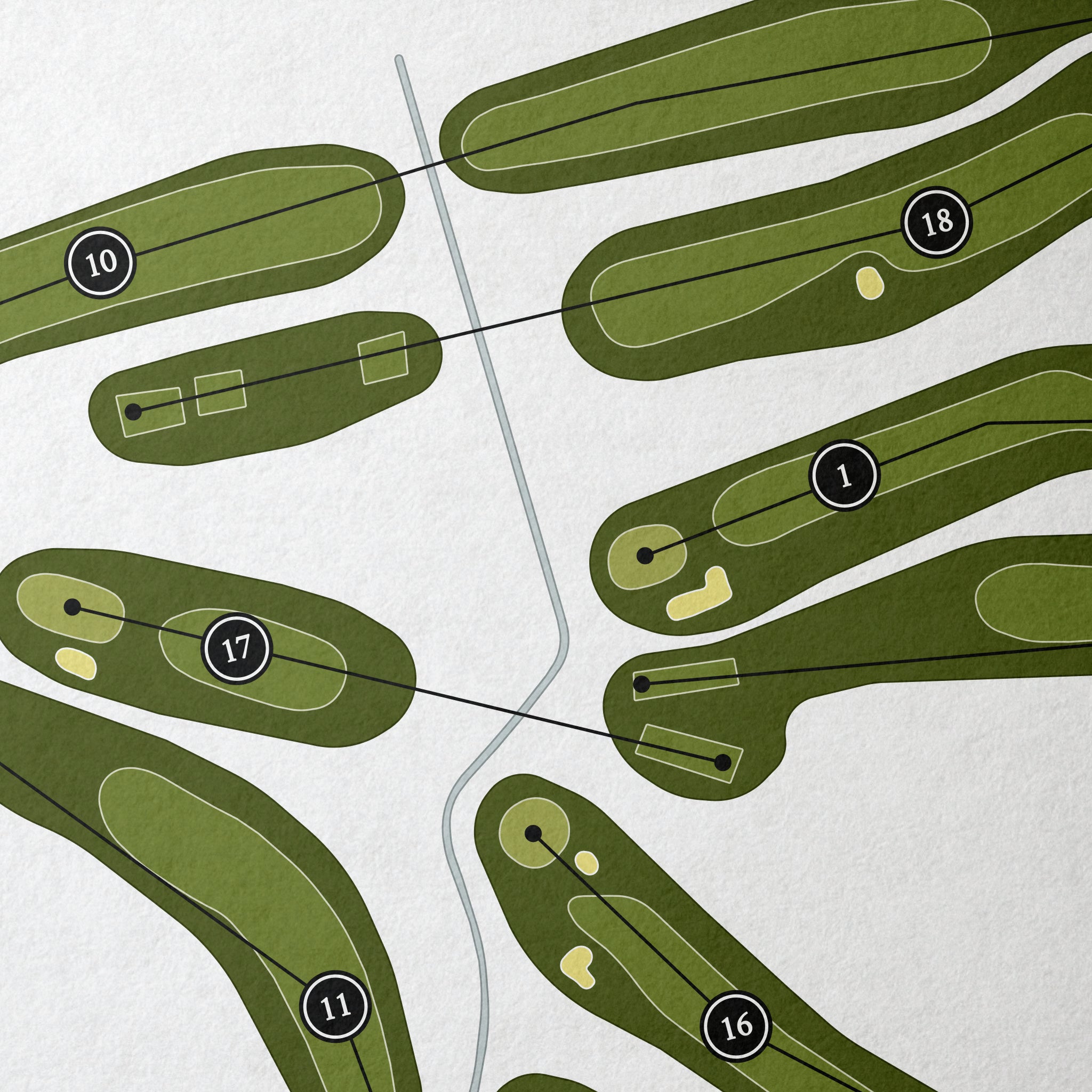 East Orange Golf Course | Golf Course Map | Close Up