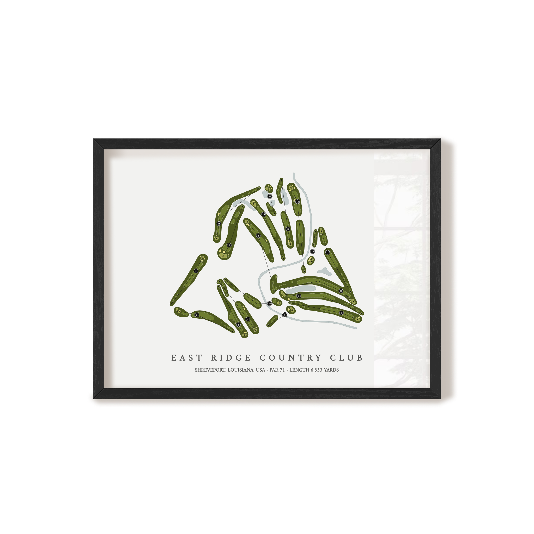 East Ridge Country Club | Golf Course Map | Black+Frame