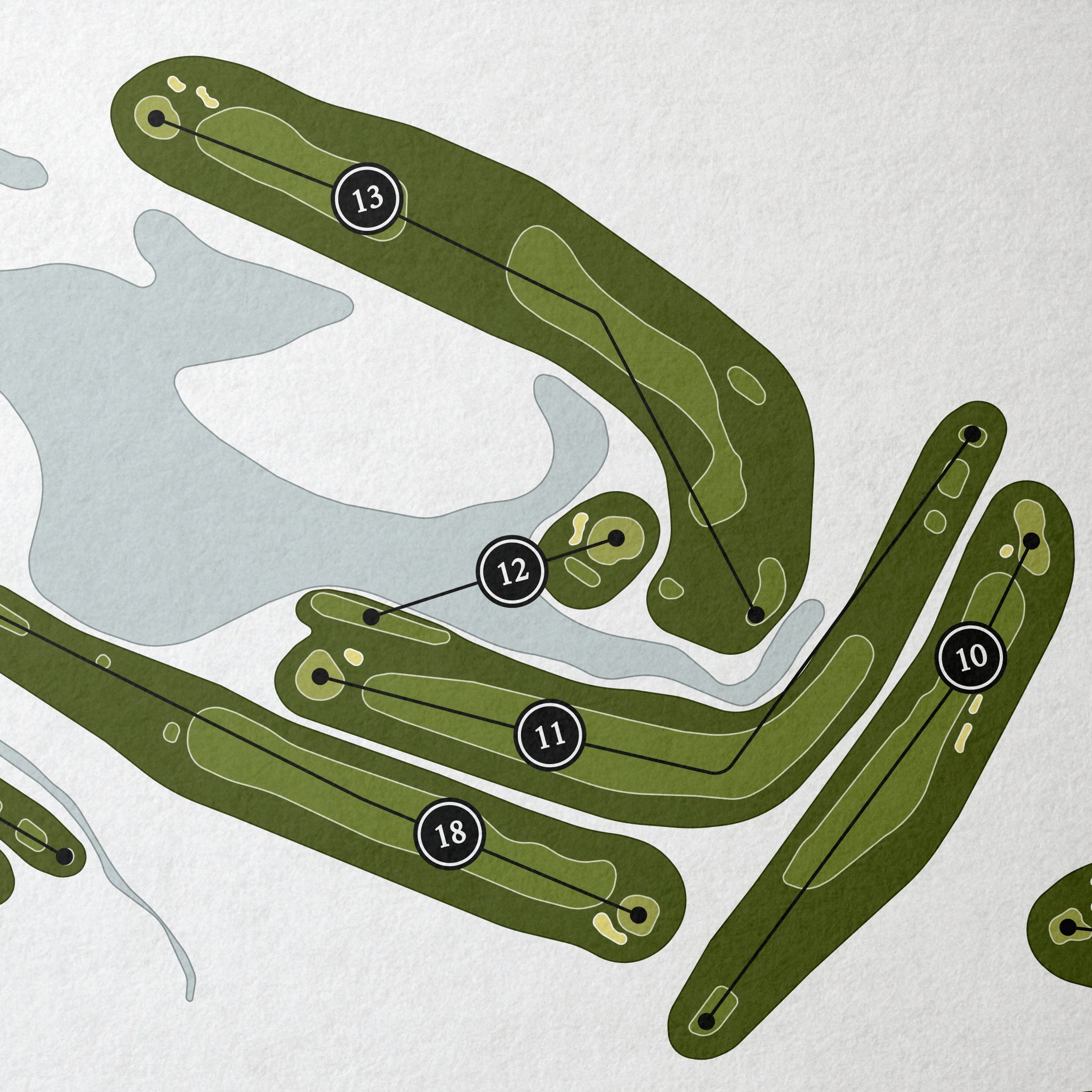 Eastmoreland Golf Course | Golf Course Print | Close Up