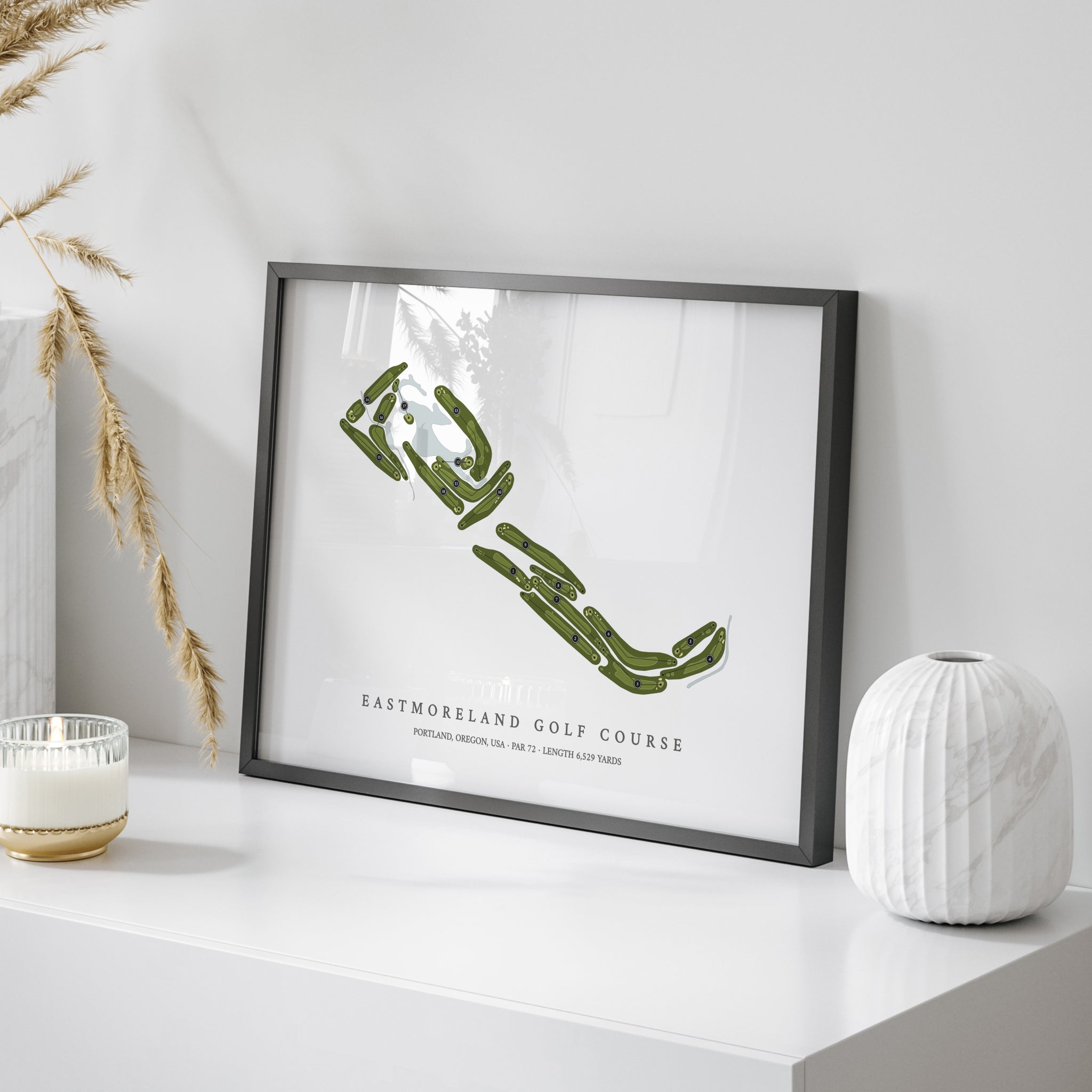 Eastmoreland Golf Course | Golf Course Print | On Table
