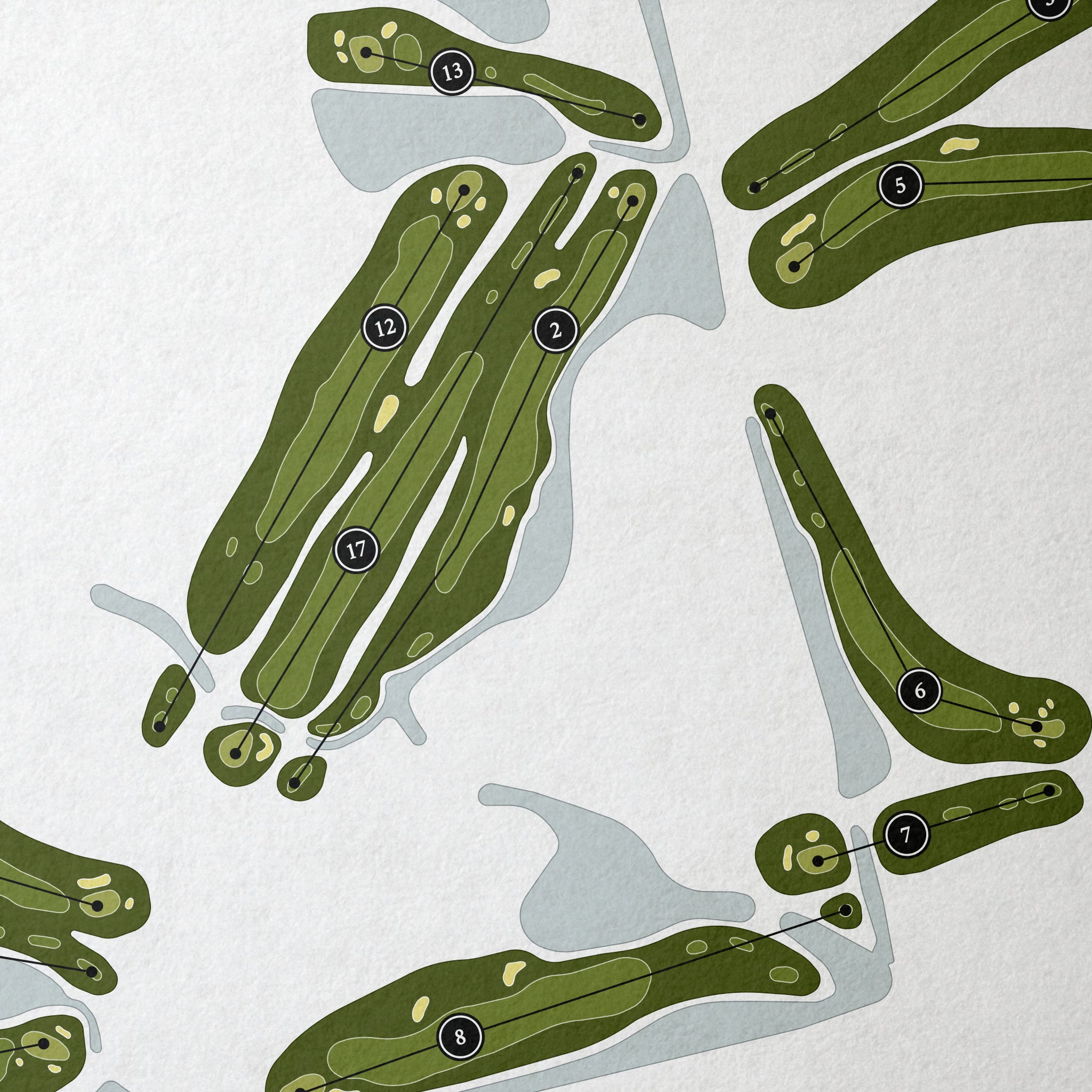 Eastpointe Country Club | Golf Course Print | Close Up
