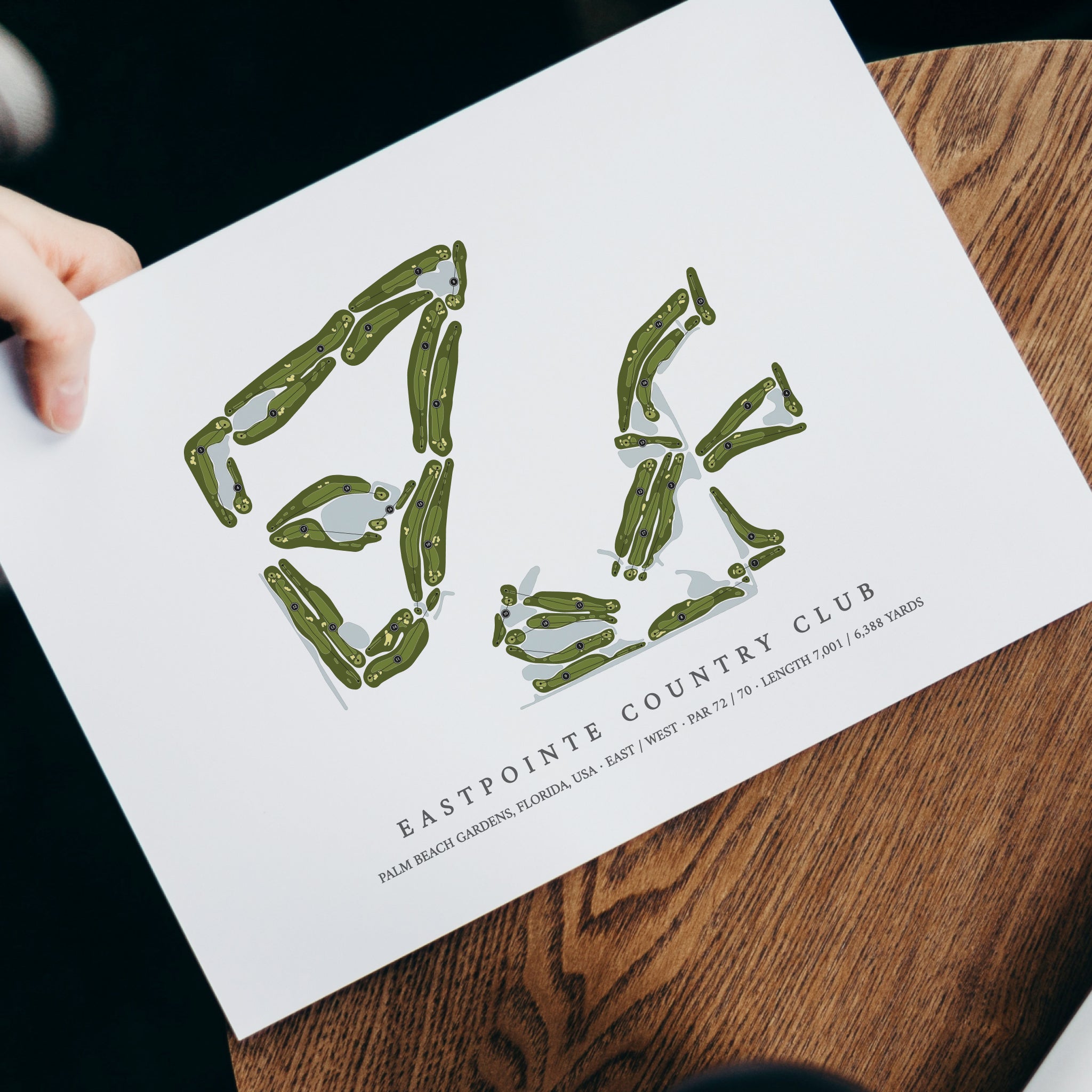 Eastpointe Country Club | Golf Course Map | With Laptop