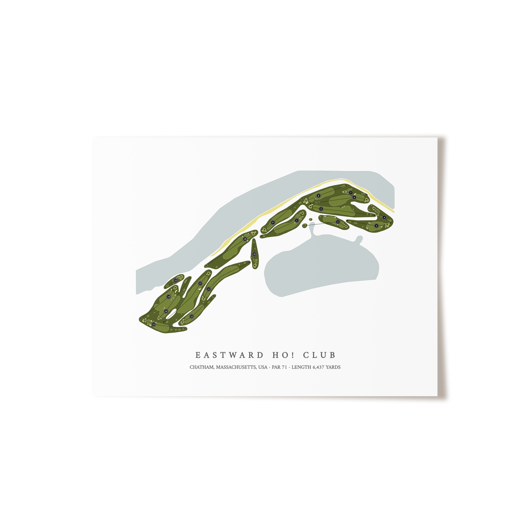 Eastward Ho! Club | Golf Course Map | Unframed