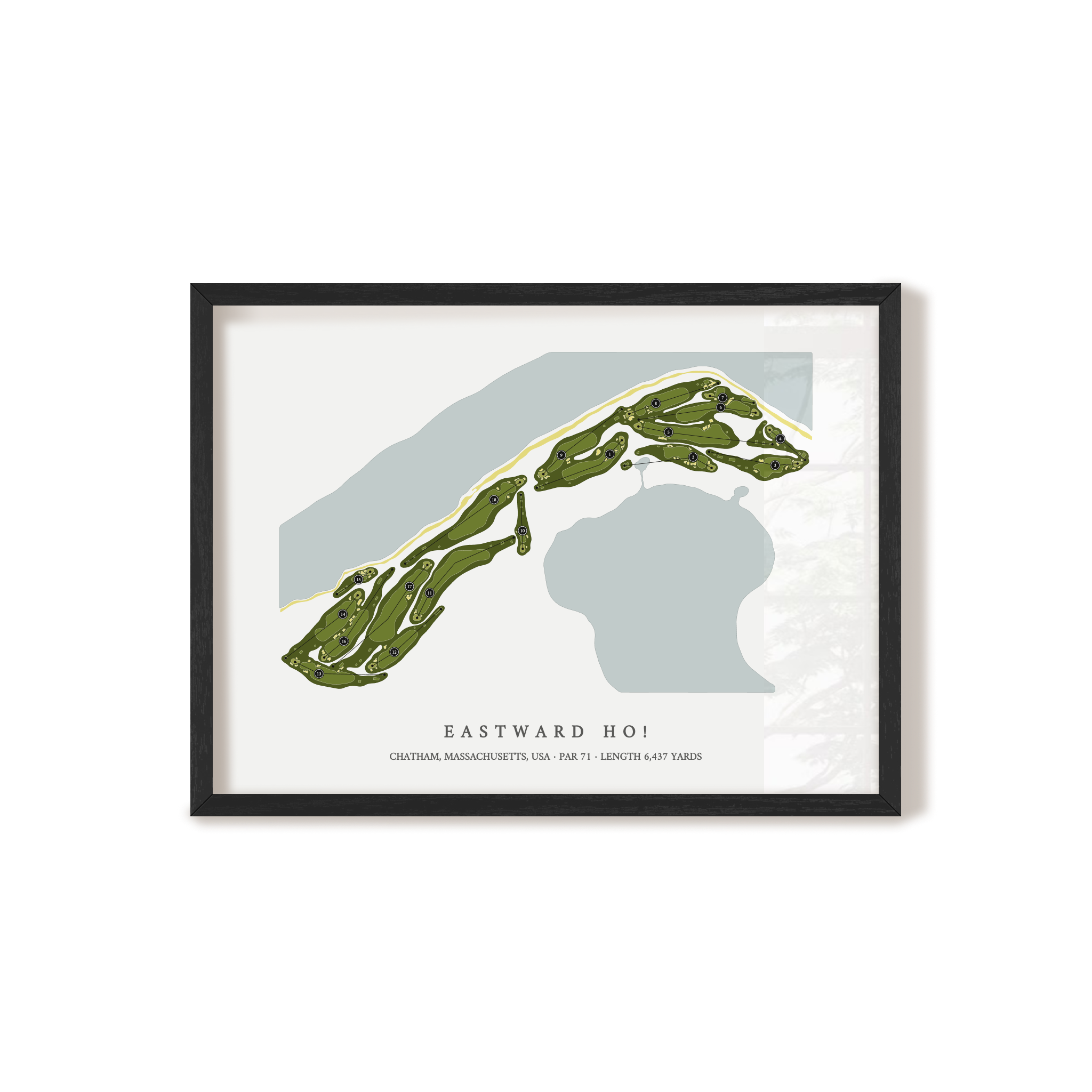 Eastward Ho! | Golf Course Print | Black Frame